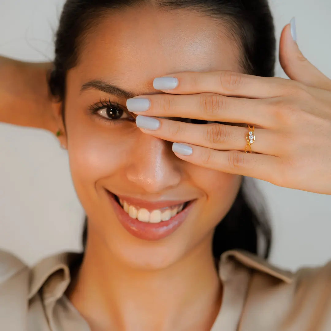 Trifecta of Diamonds Band Prospective View