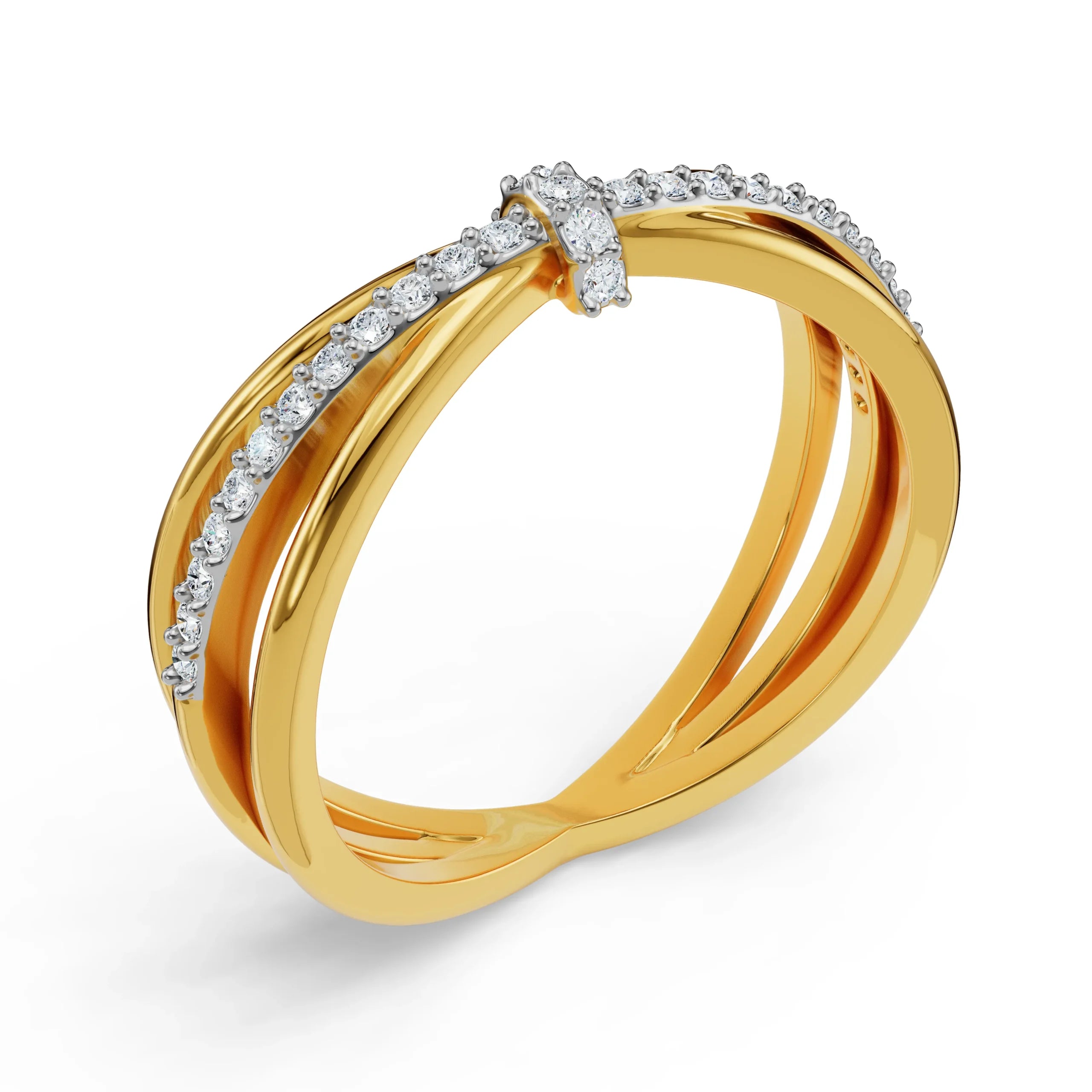 Clyde Knot Diamond Ring Right View