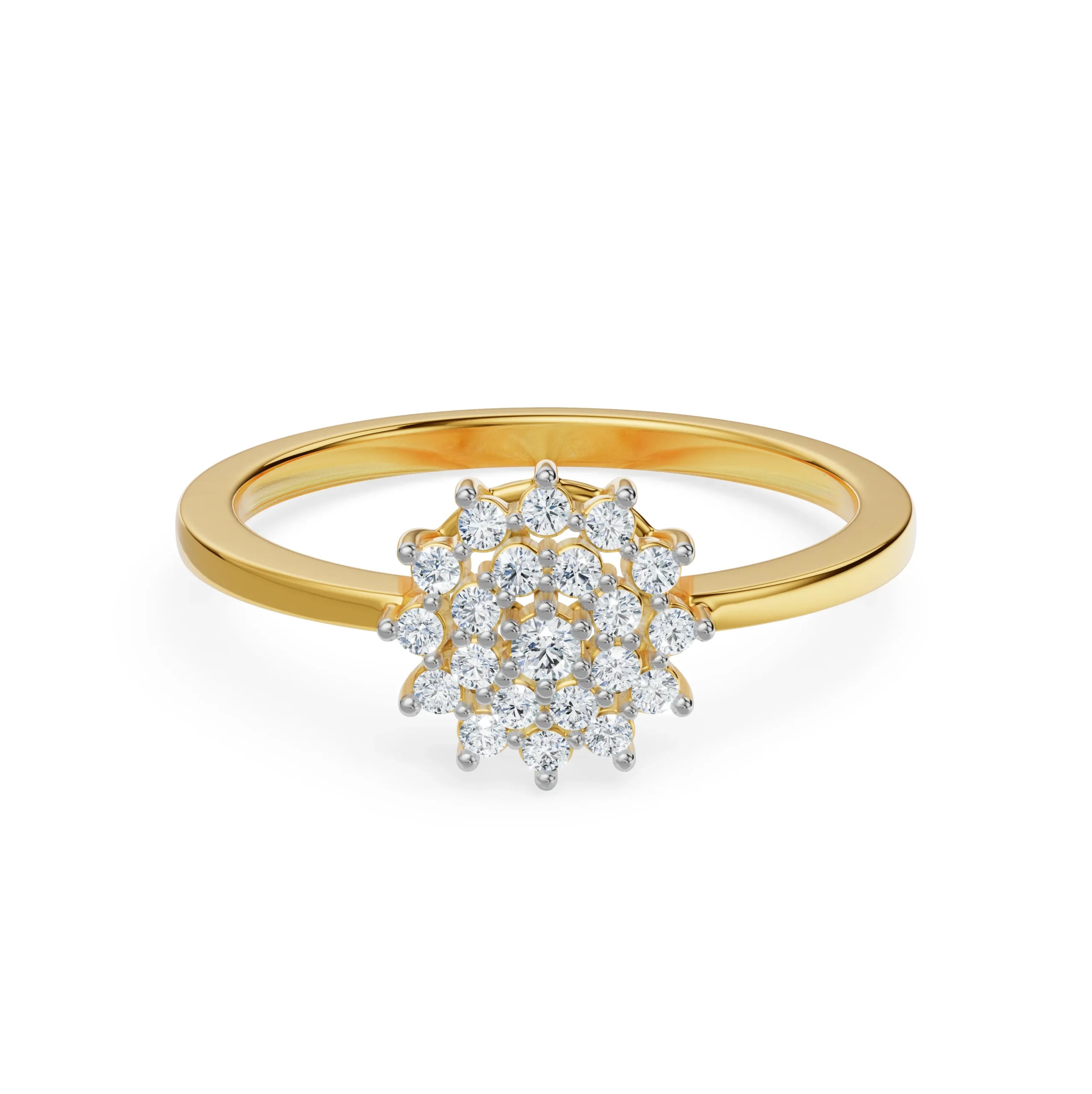 Sunrise Diamond Ring Front View