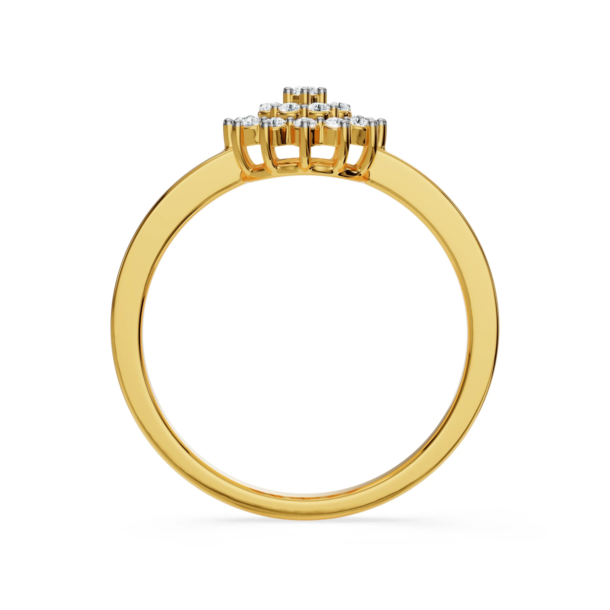 Sunrise Diamond Ring Back View