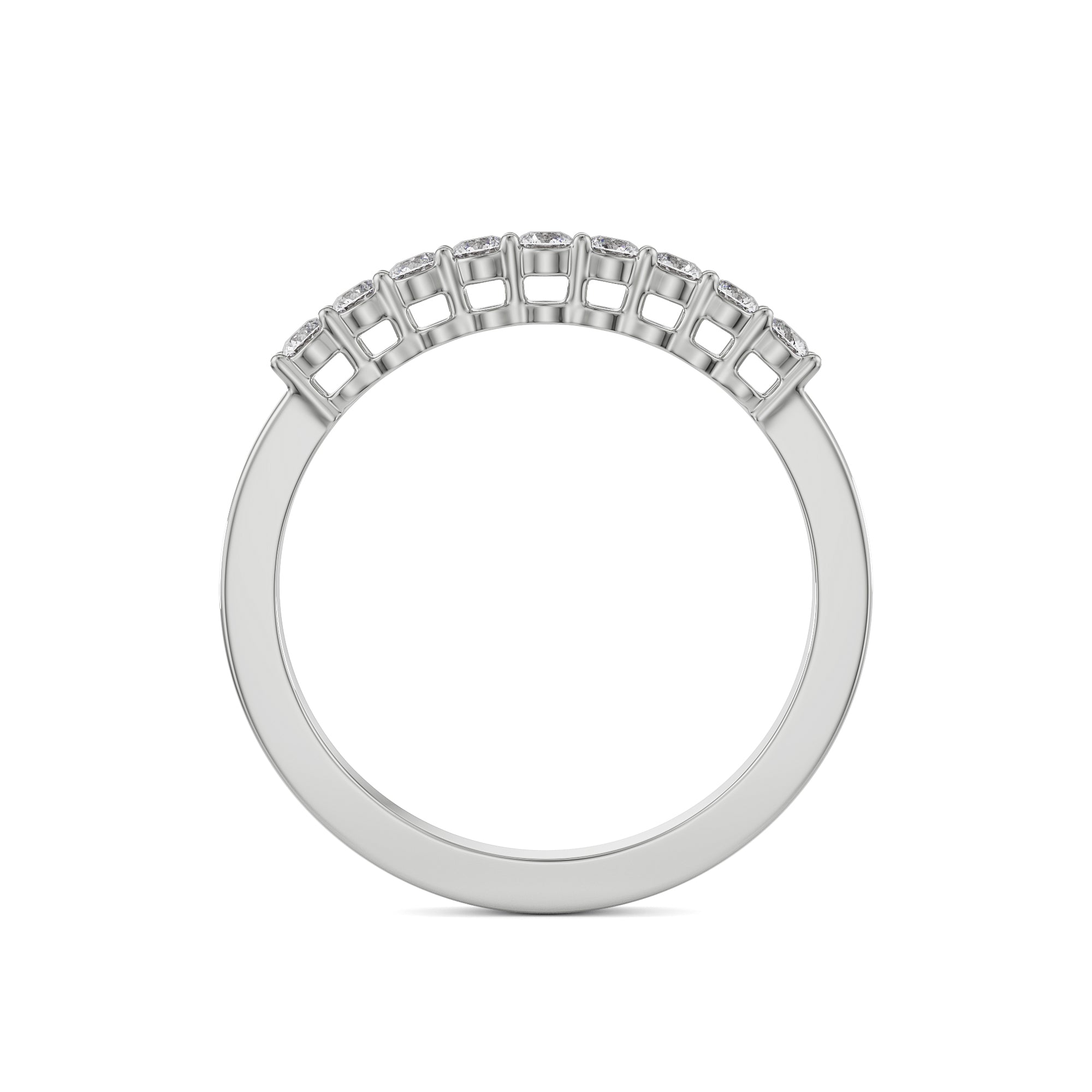 Round Brilliant Diamond Band Back View
