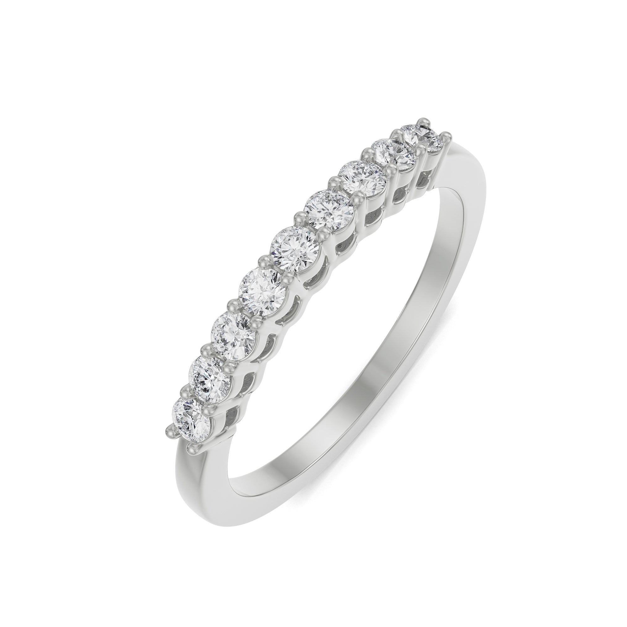 Round Brilliant Diamond Band Top View