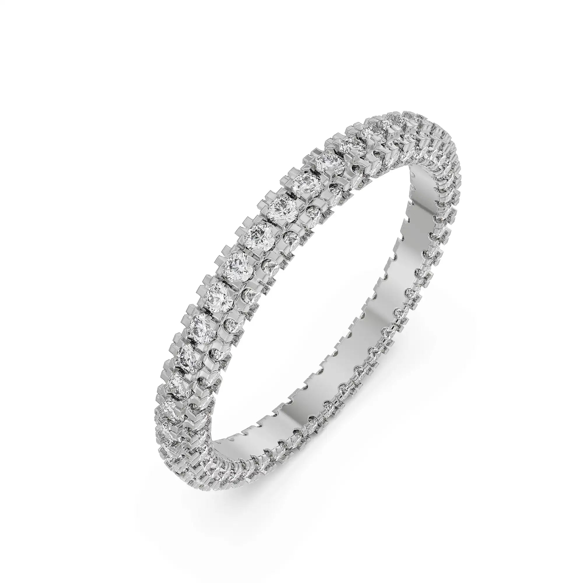 Diamond Wedding Band Top View