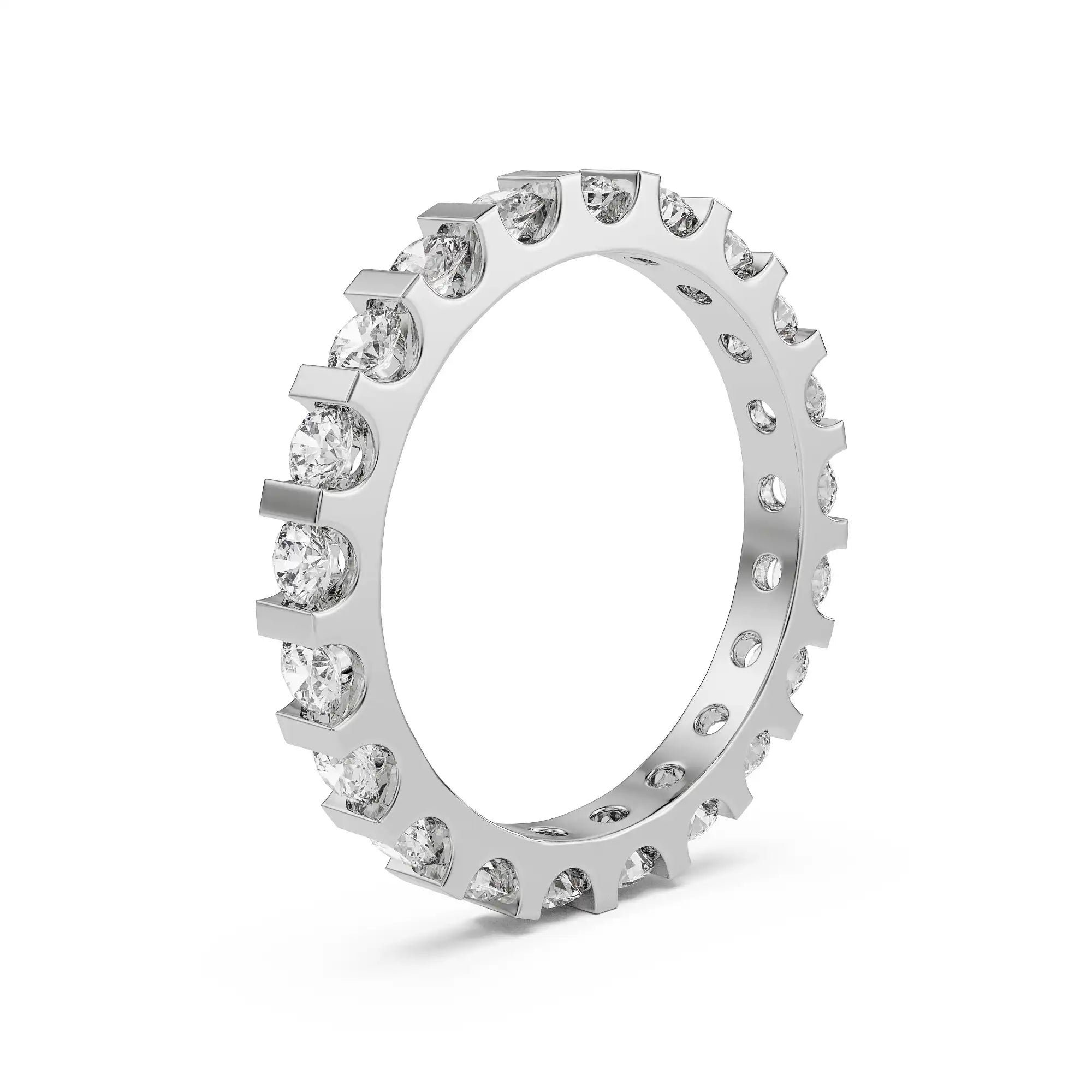 Diamond Cluster Band Back View