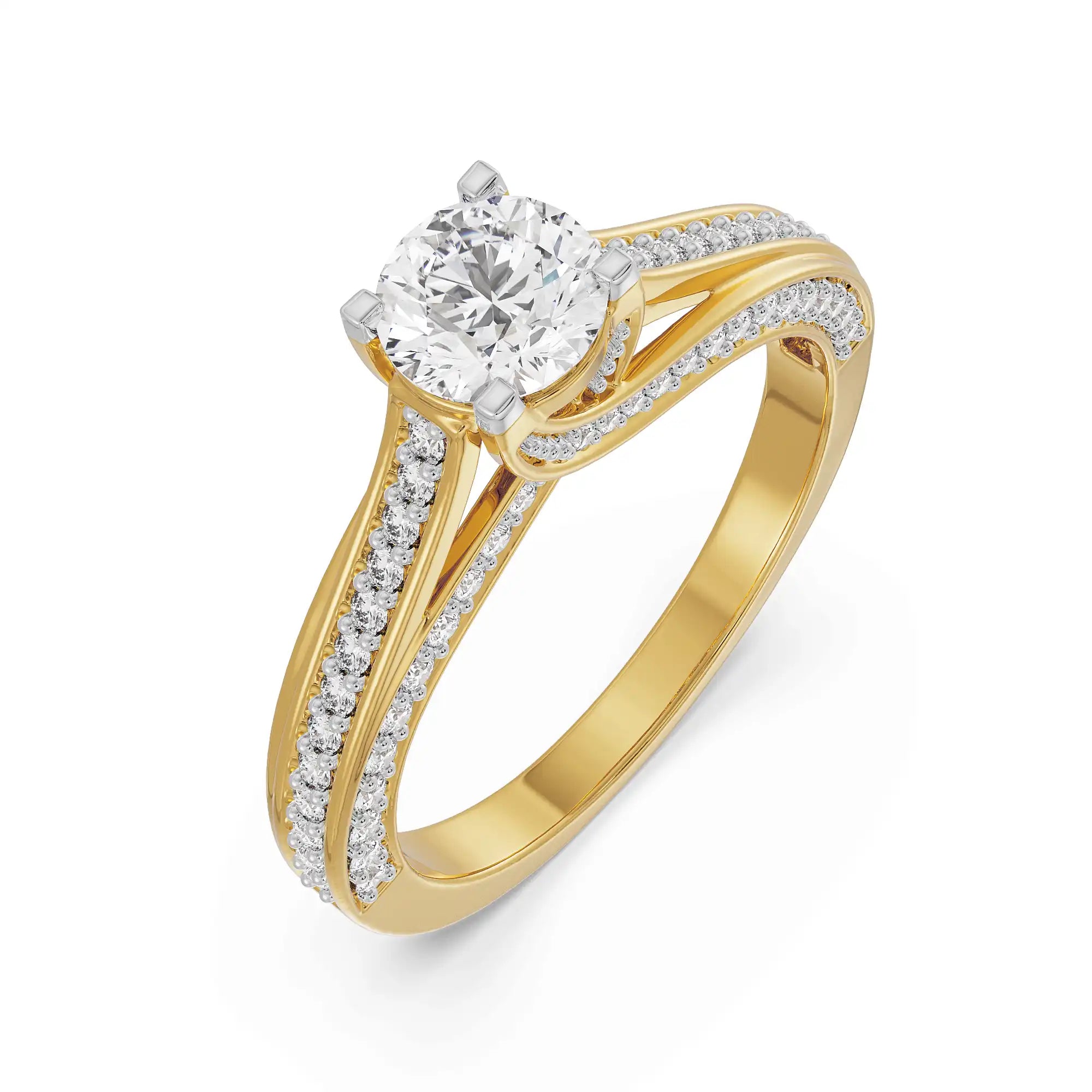 Classic Diamond Solitaire Band Top View
