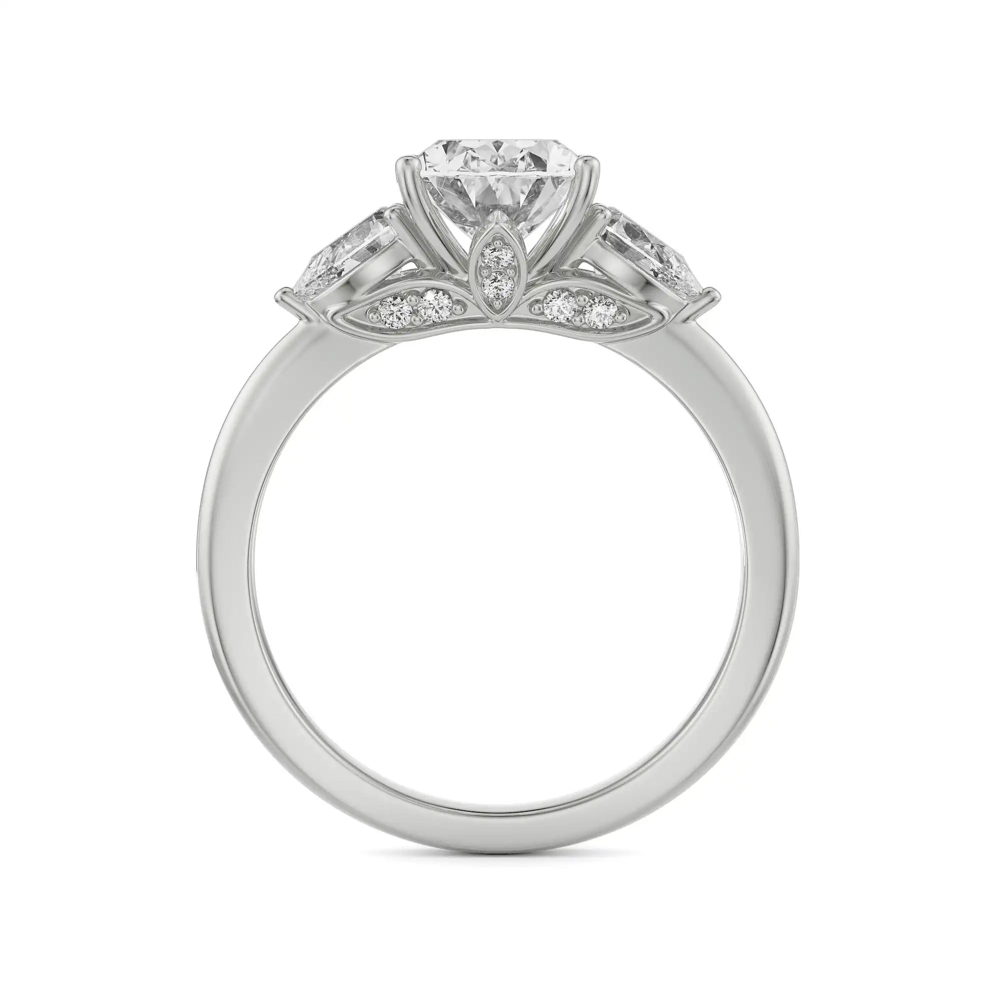 Ethereal Oval Cut Diamond Ring Back View