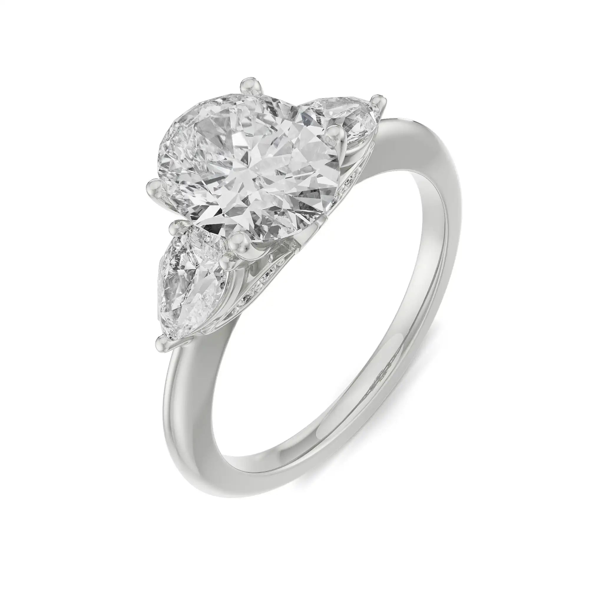 Ethereal Oval Cut Diamond Ring Top View