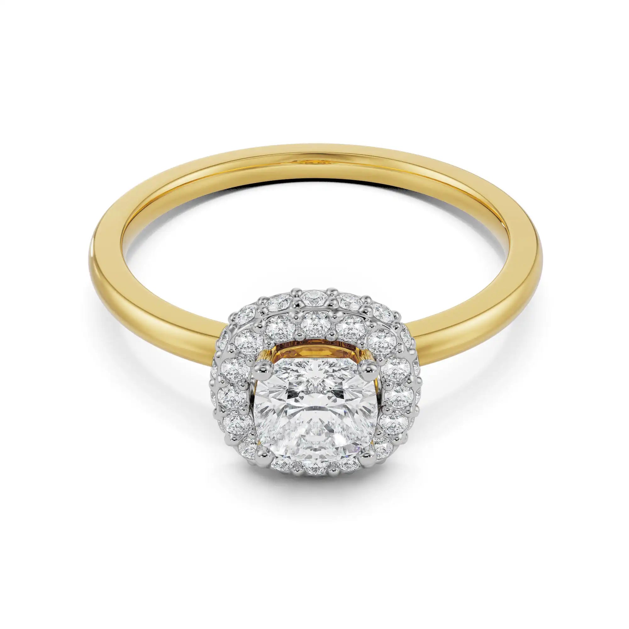 Lisa Halo Diamond Ring Front View