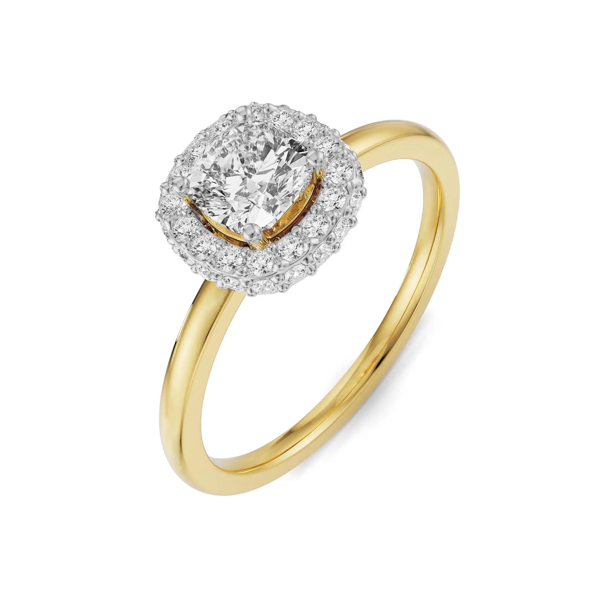 Lisa Halo Diamond Ring Top View