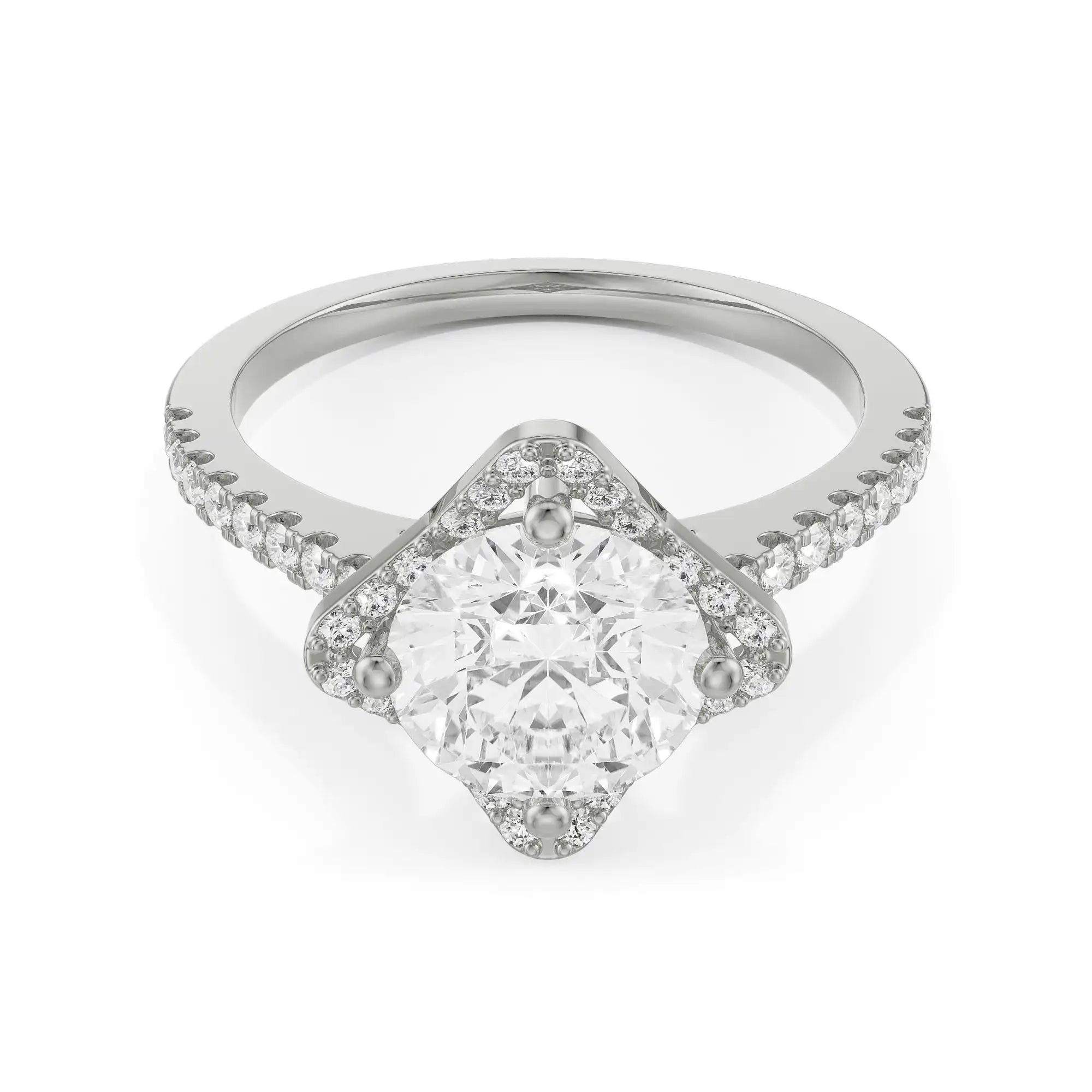 Starry Vivian Diamond Ring Front View in 9KT