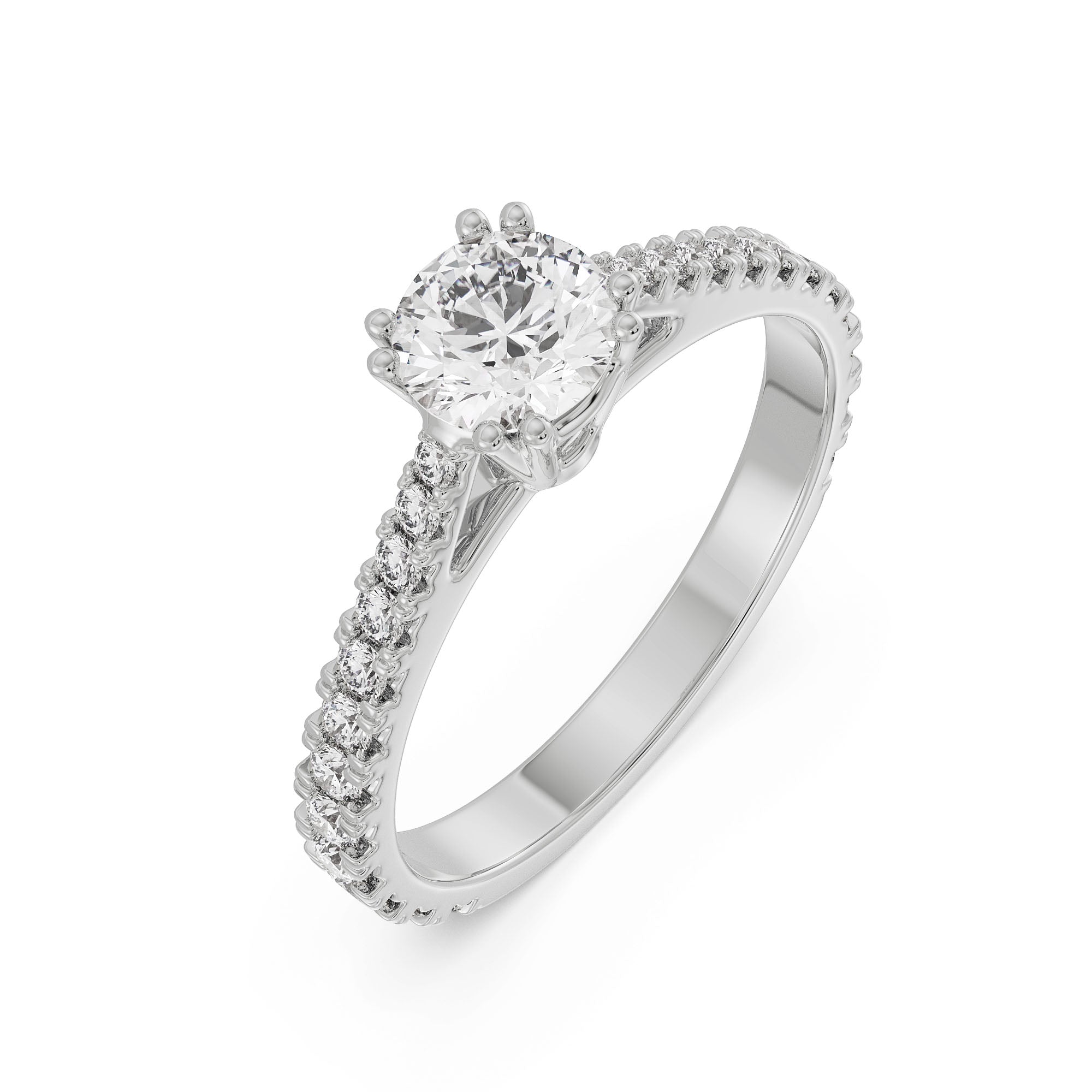 Oval Diamond Engagement Ring Top View