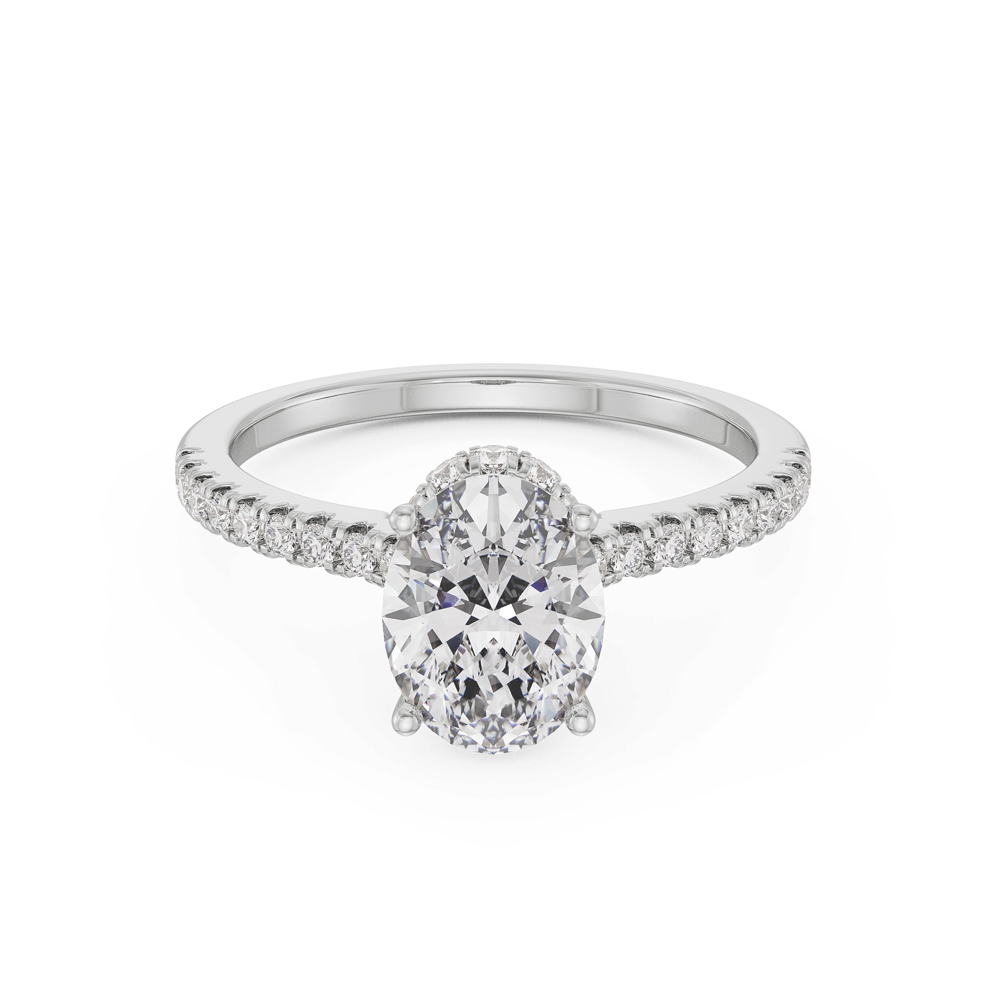 Timeless Oval Diamond Ring Front view