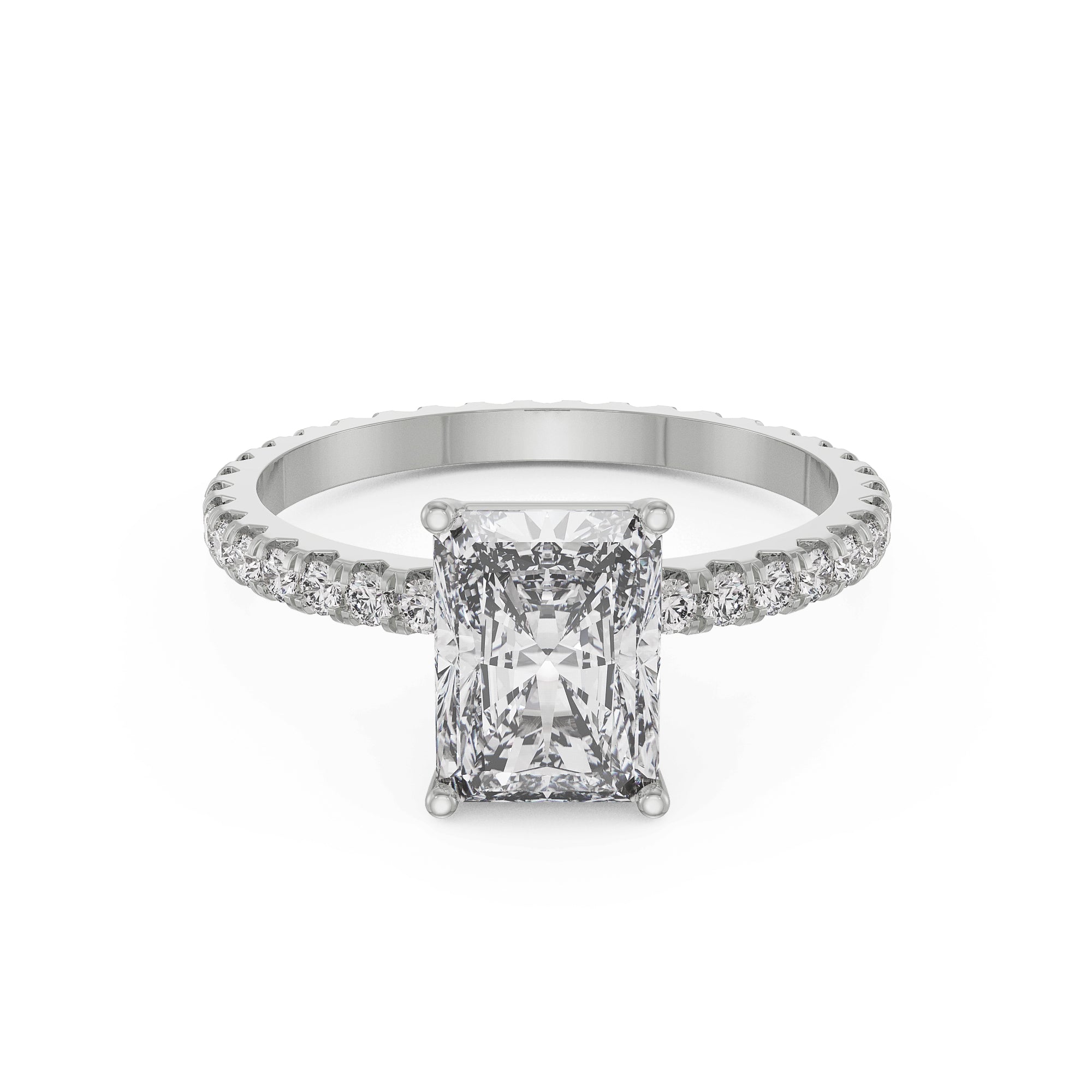 Timeless Radiant Diamond Ring Front View