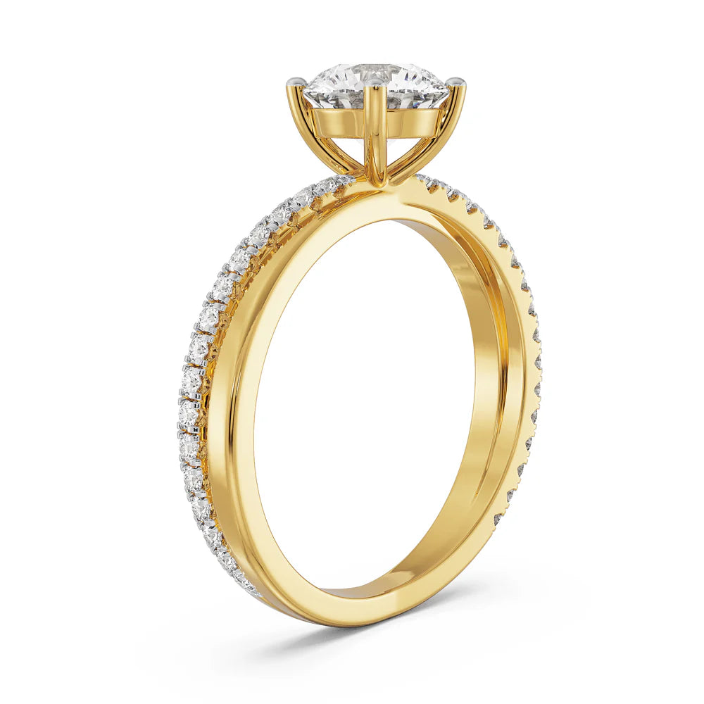 Crossover Solitaire Engagement Ring_in_stock