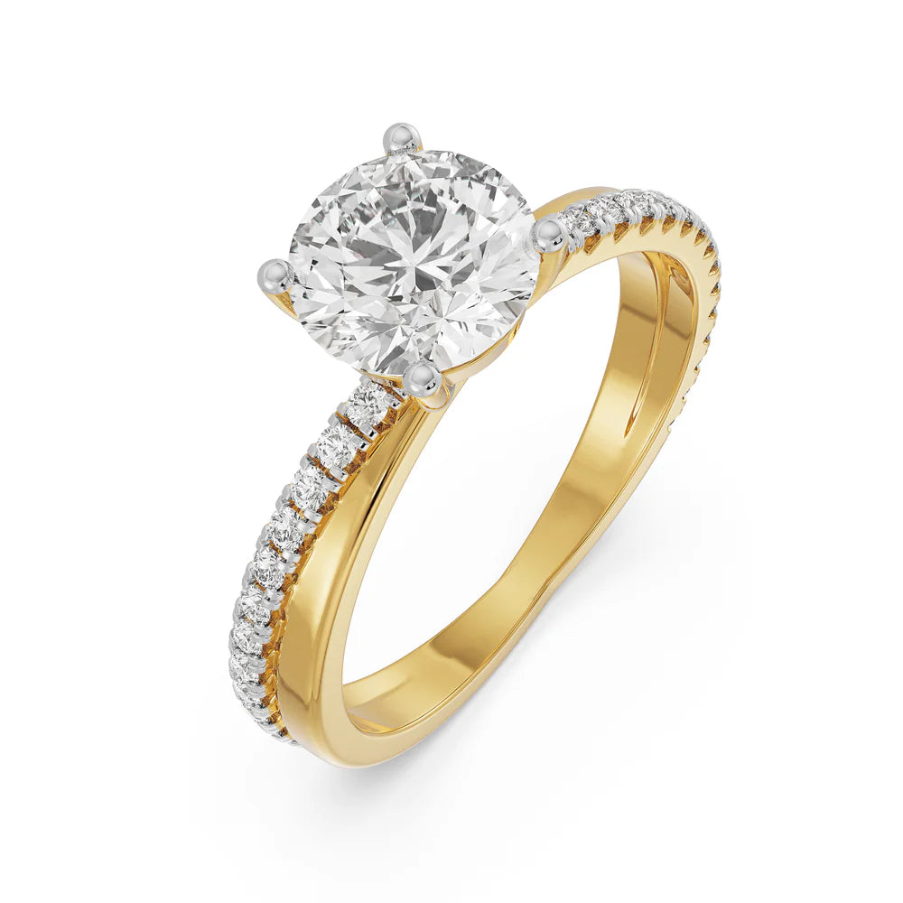 Crossover Solitaire Engagement Ring_in_stock