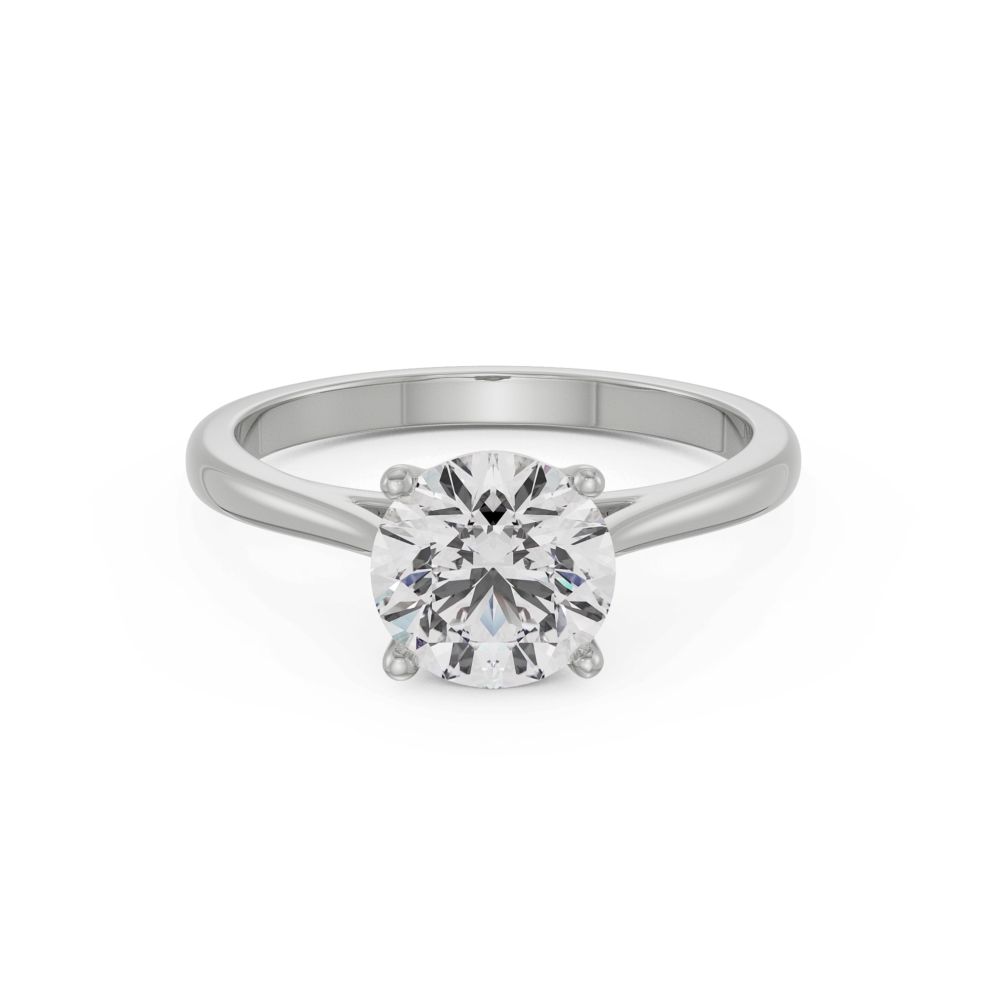 Buy Round Lab Grown Diamond Engagement Ring Online Shop Lab