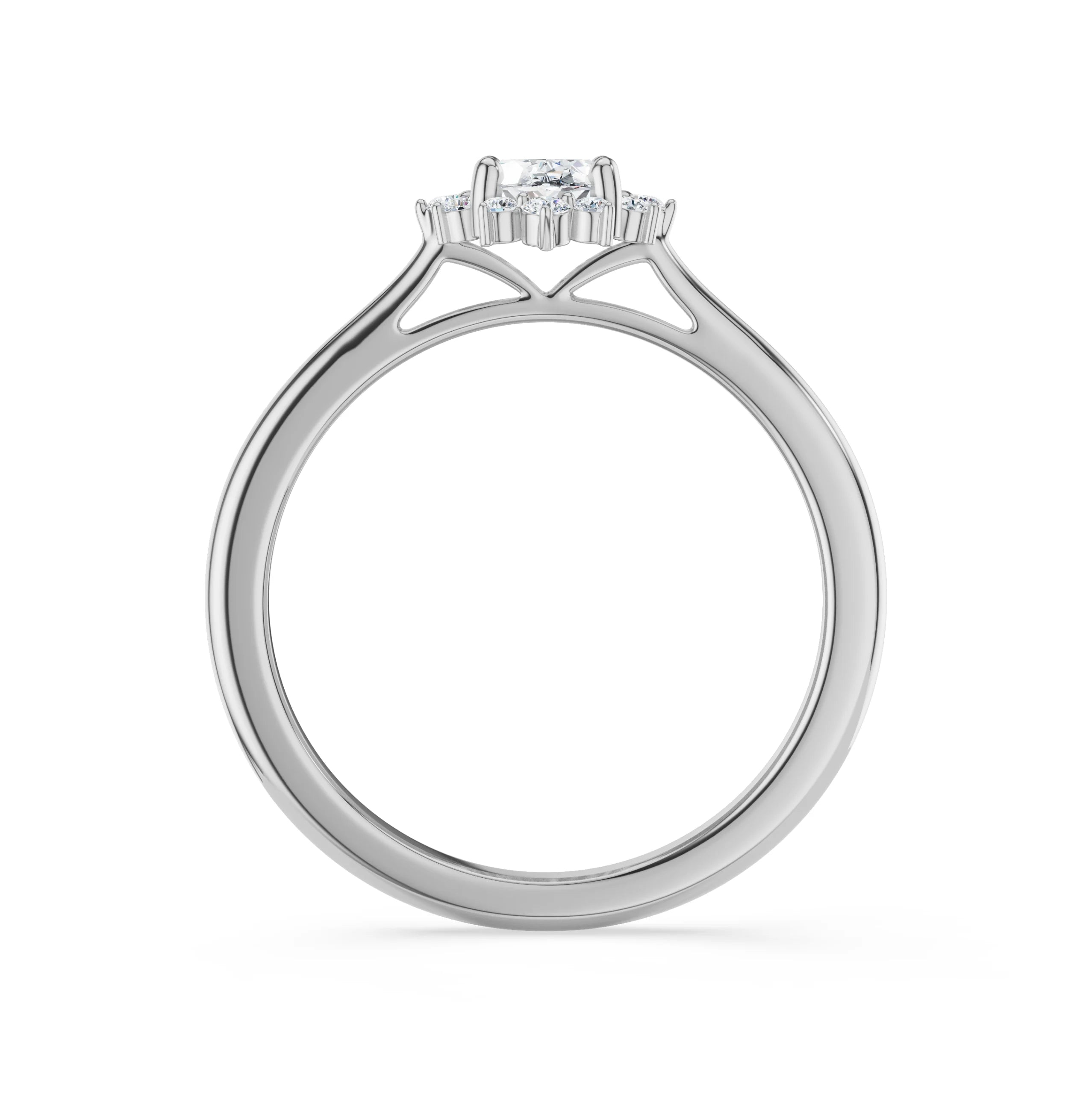 Vintage Vespa Diamond Ring Back View