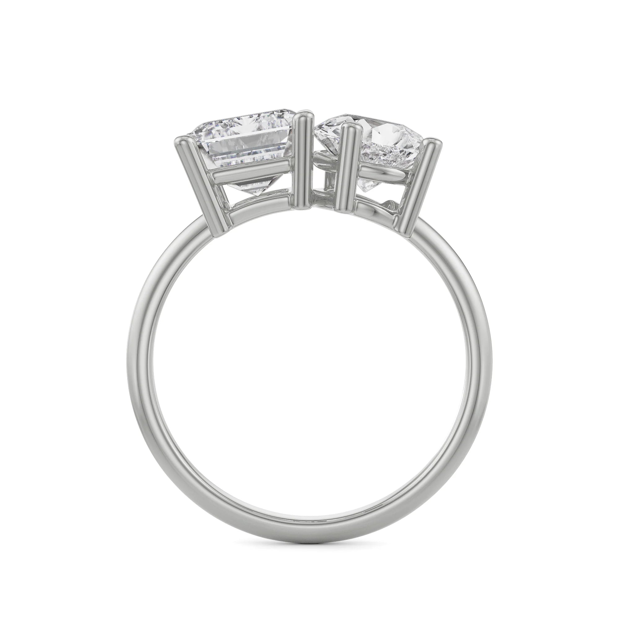 Emerald And Pear Lab Grown Diamond Ring_in-stock