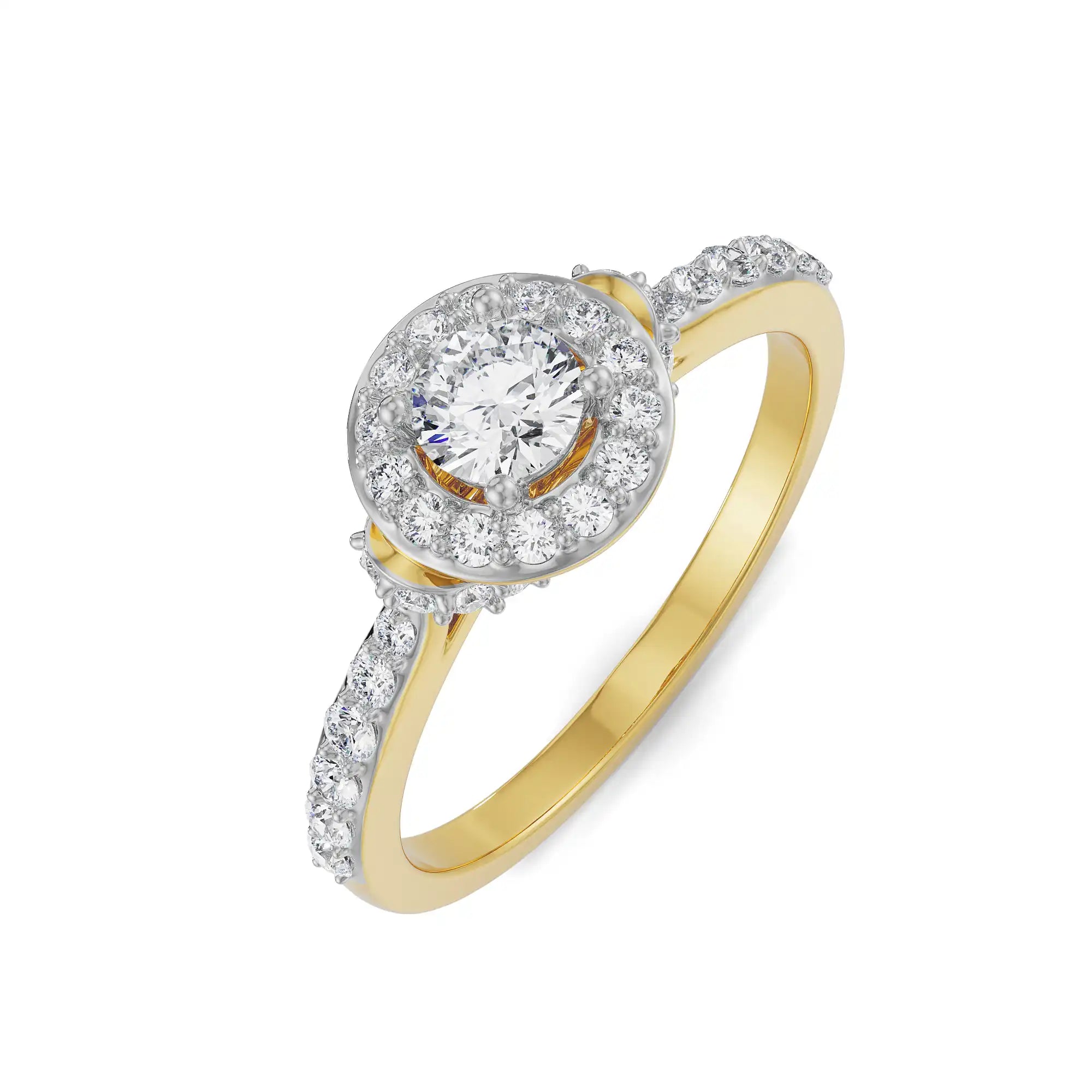 Hanna Halo Solitaire Engagement Top View
