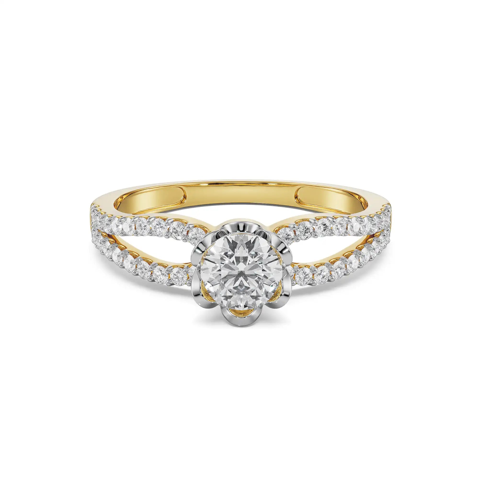 Katy Solitaire Wedding Ring Front View in 9KT