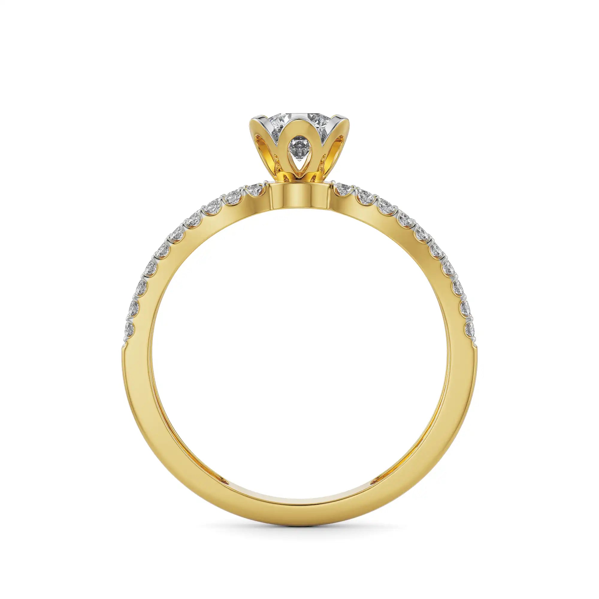 Katy Solitaire Wedding Ring Back View