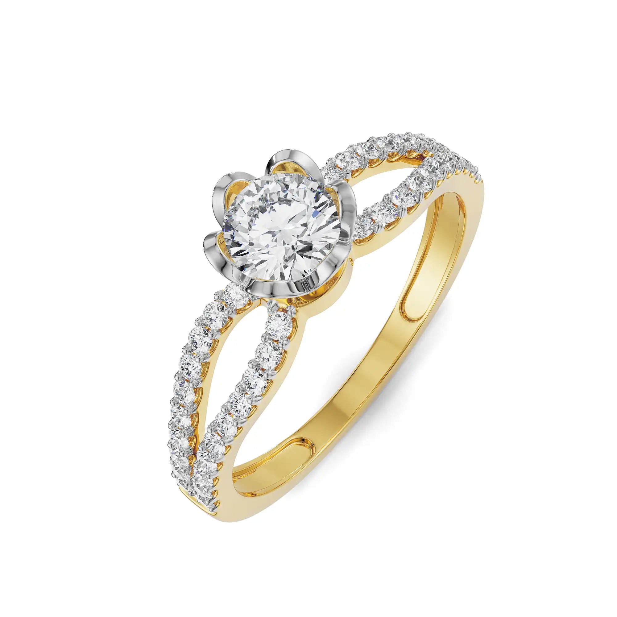 Katy Solitaire Wedding Ring Top View