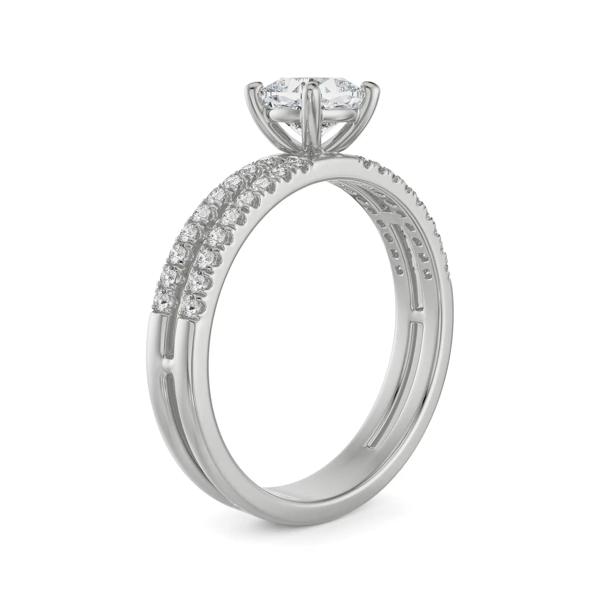 Sparkling Rachel Diamond Ring Side View