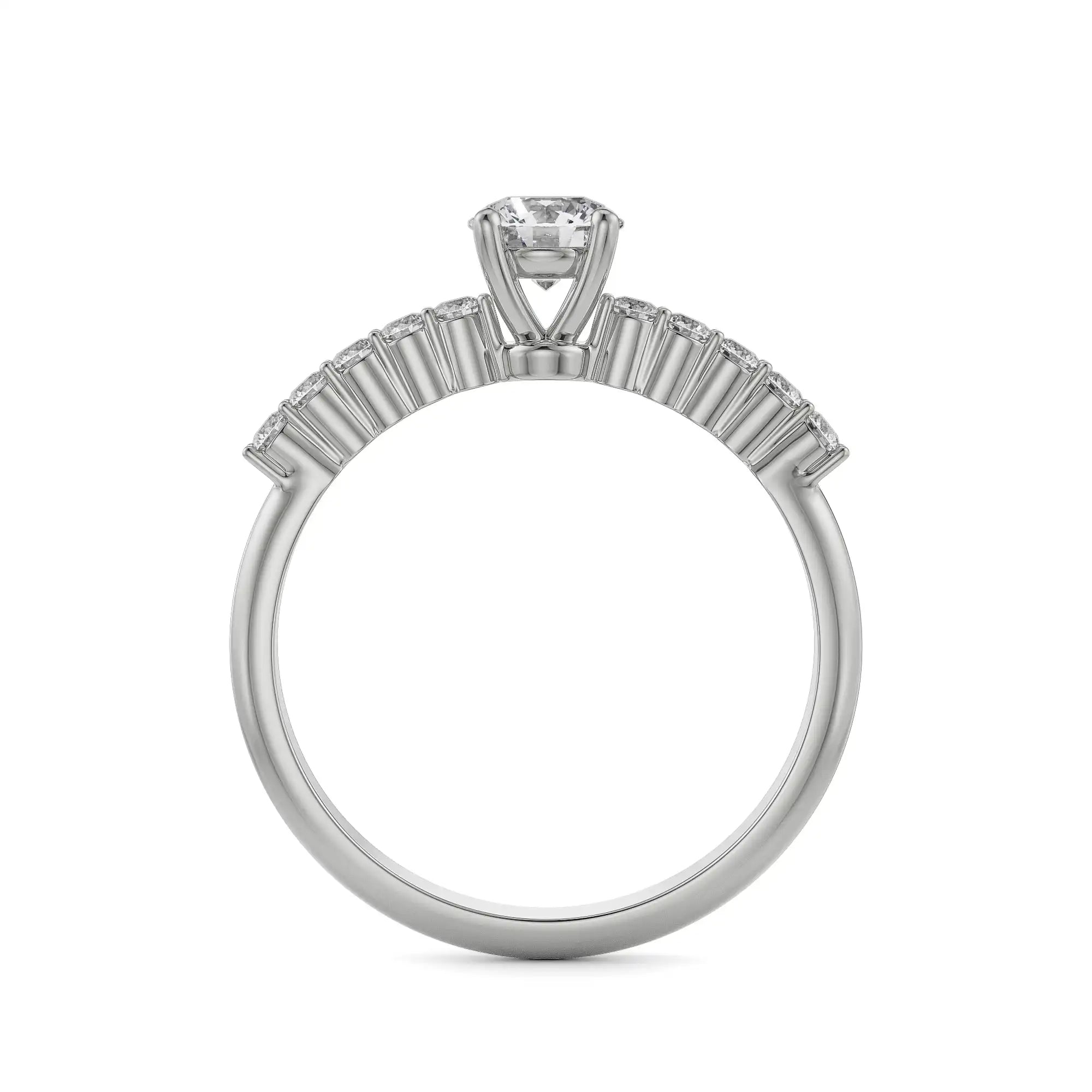 Solitaire Glow Diamond Ring Back View