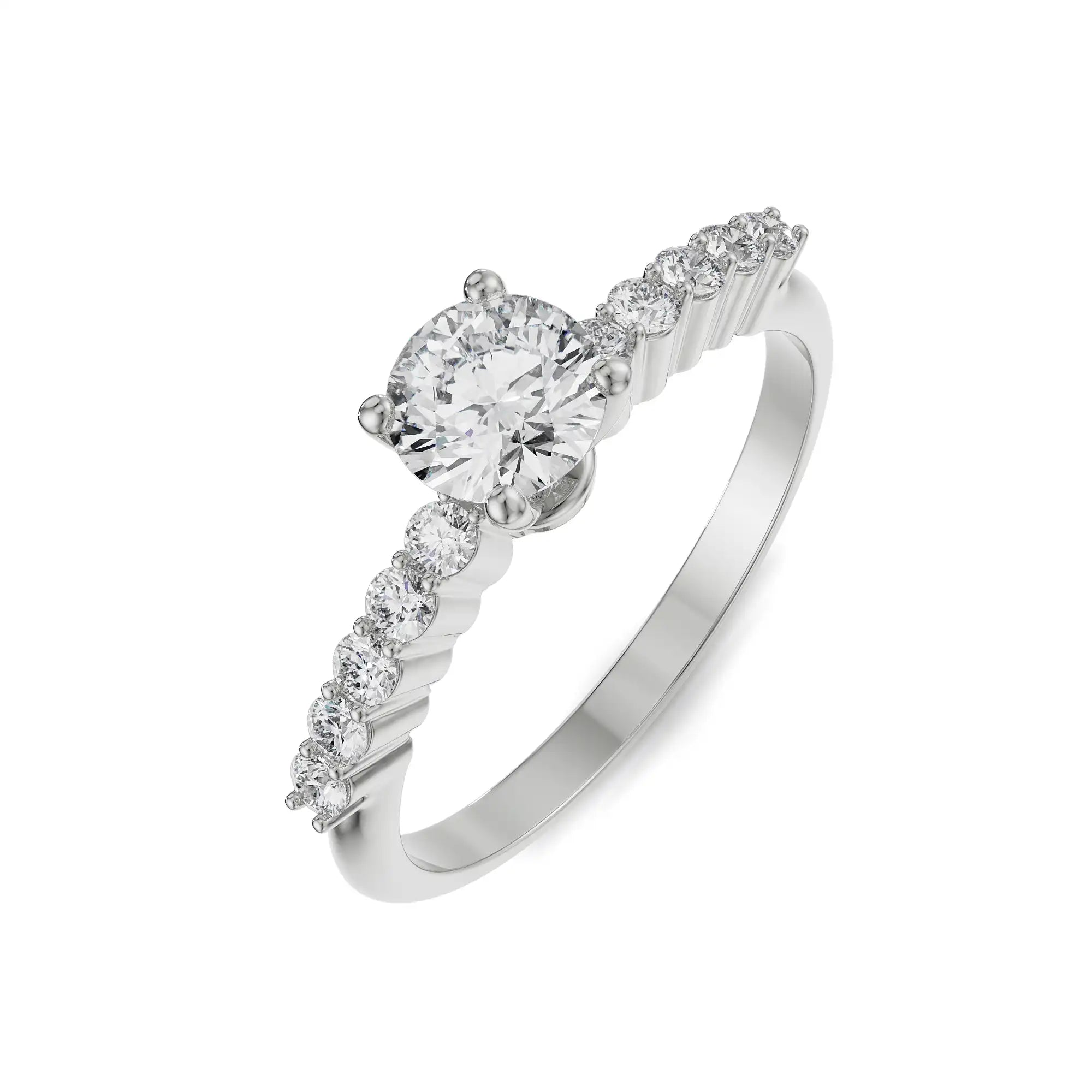 Solitaire Glow Diamond Ring Top View