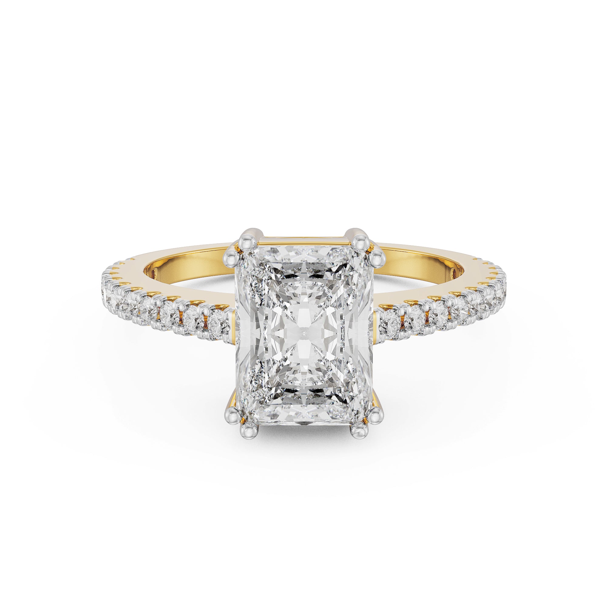Emerald Cut Engagement Ring Front View