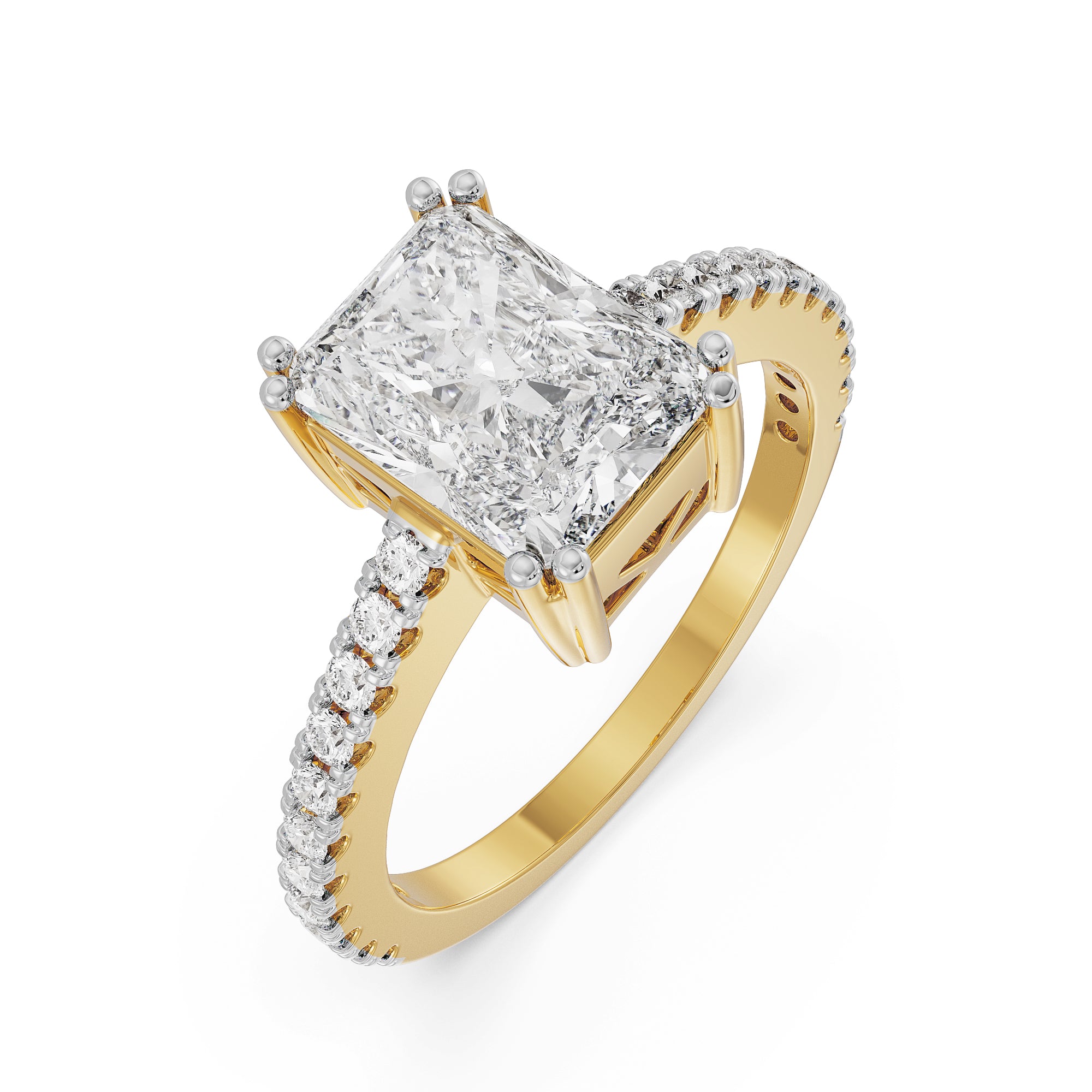 Emerald Cut Engagement Ring Top View