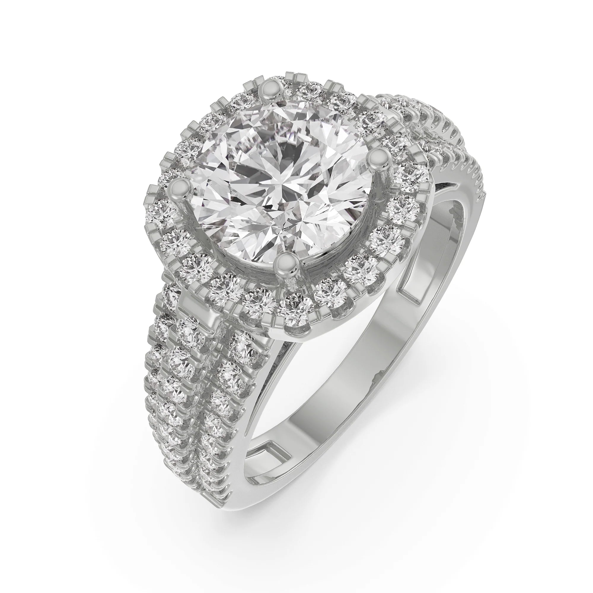 Halo Cushion Lab Grown Diamond Ring_in-stock