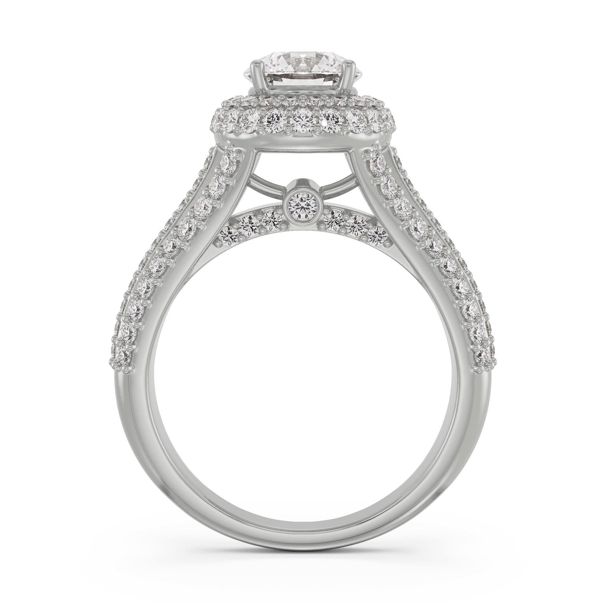 Royal Halo Ring Back View