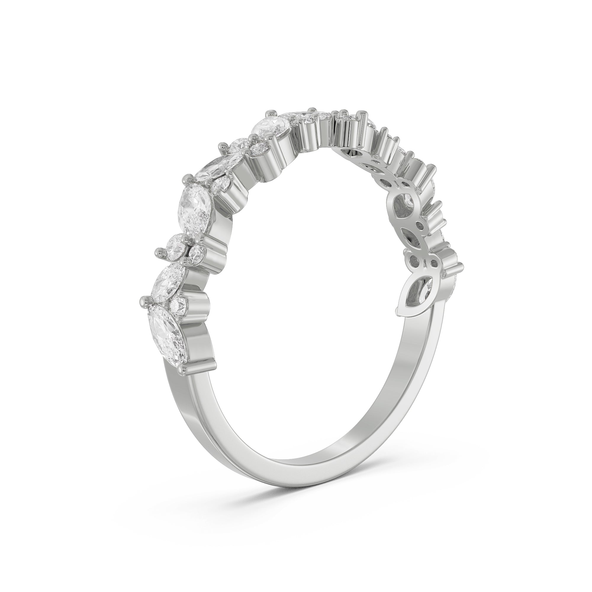 Timless Flora Diamond Ring Back View