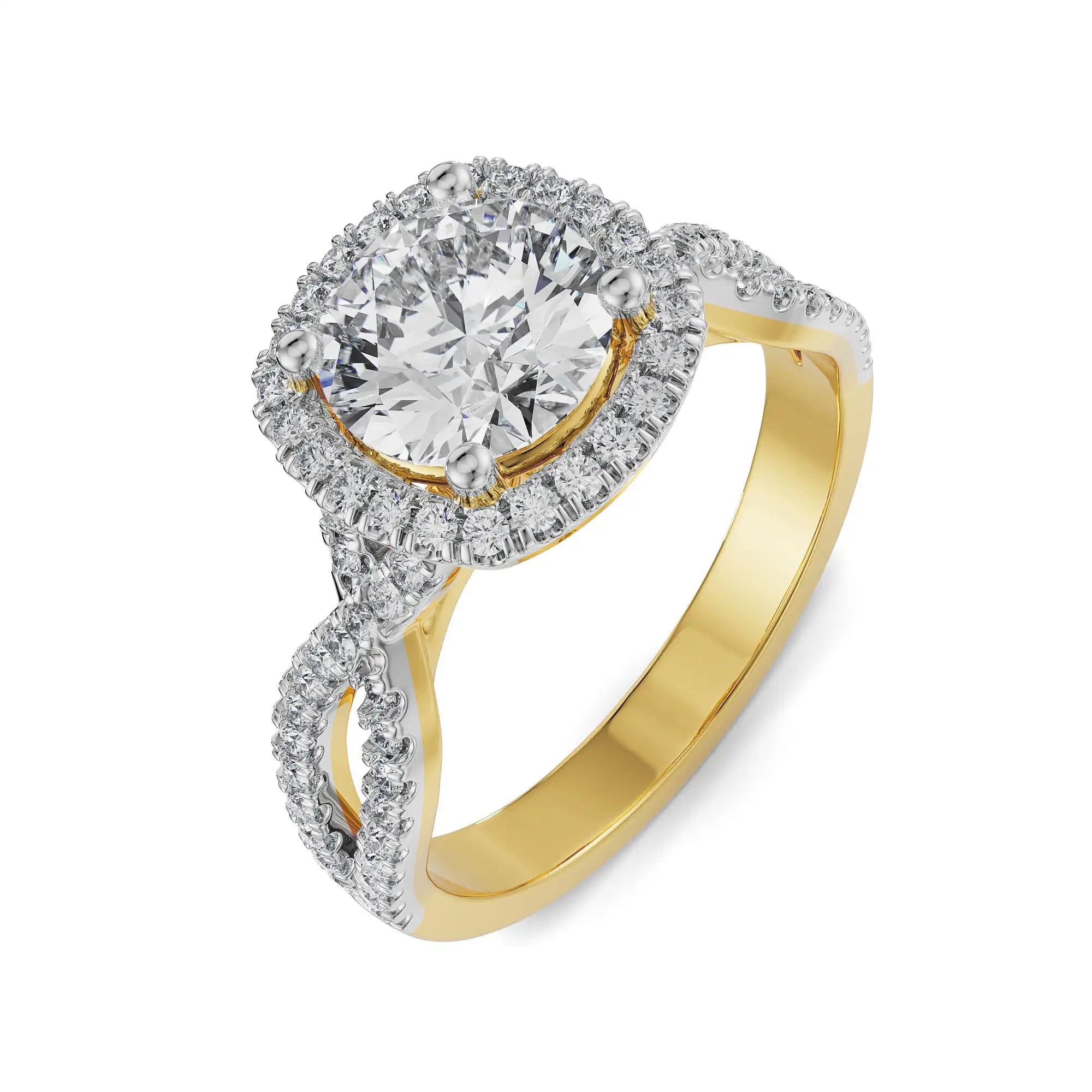 Round Infinity Diamond Ring Top View