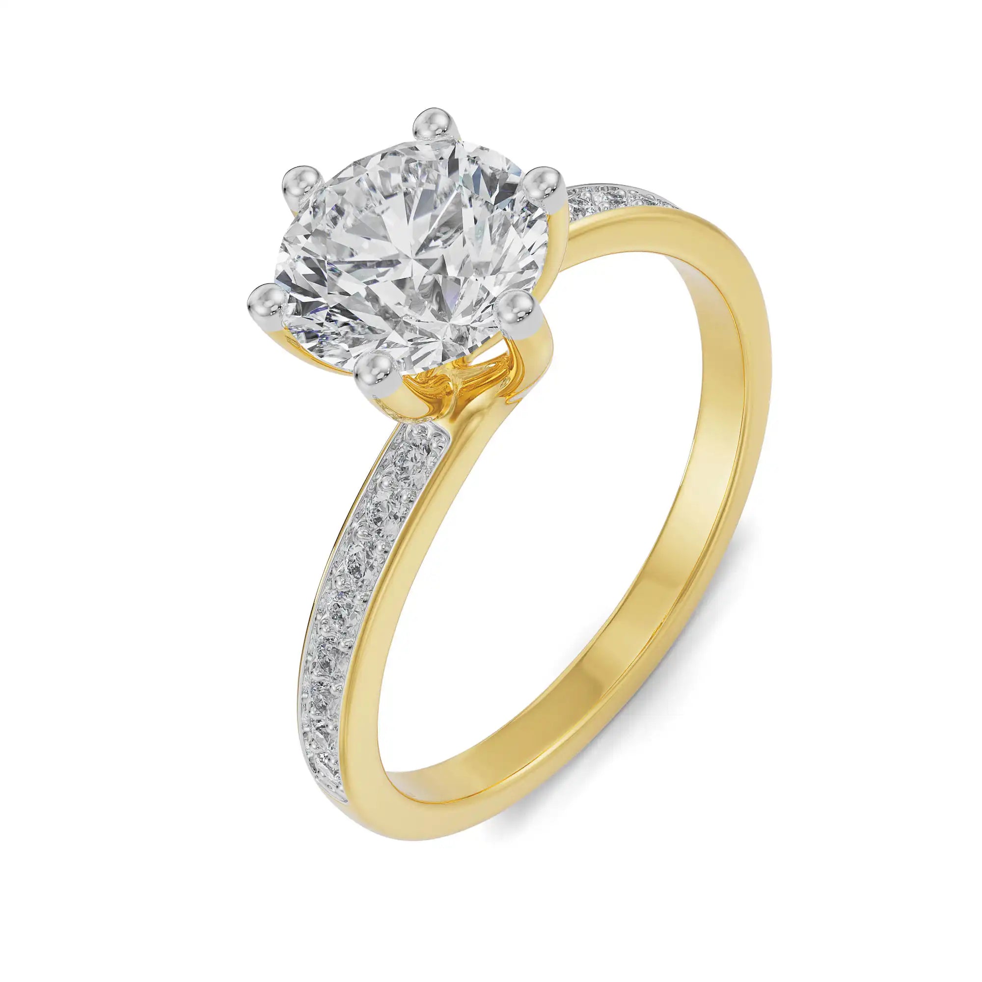 Twisted Solitaire Ring Top View