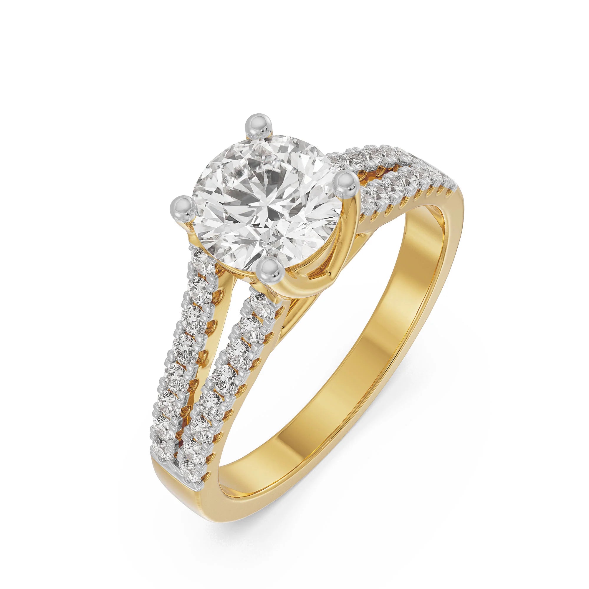 Ashez Diamond Ring Top View in 9KT