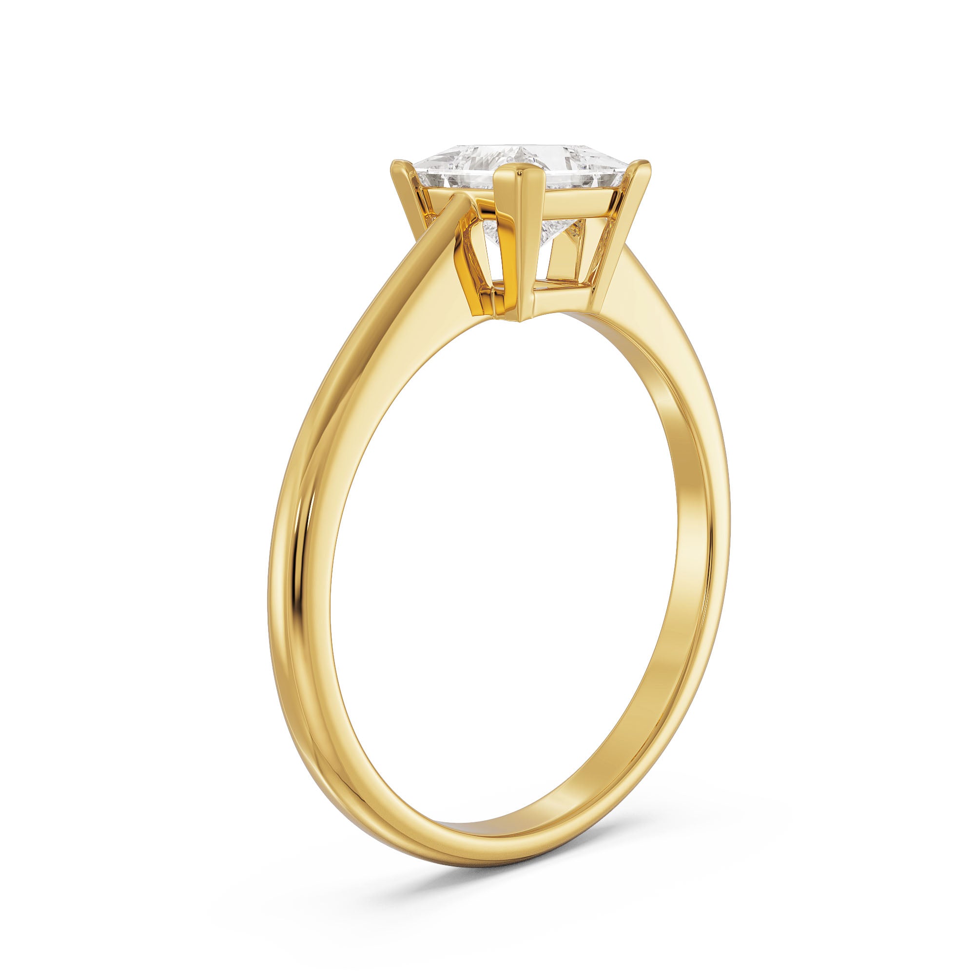 Charming Solitaire Ring Side View