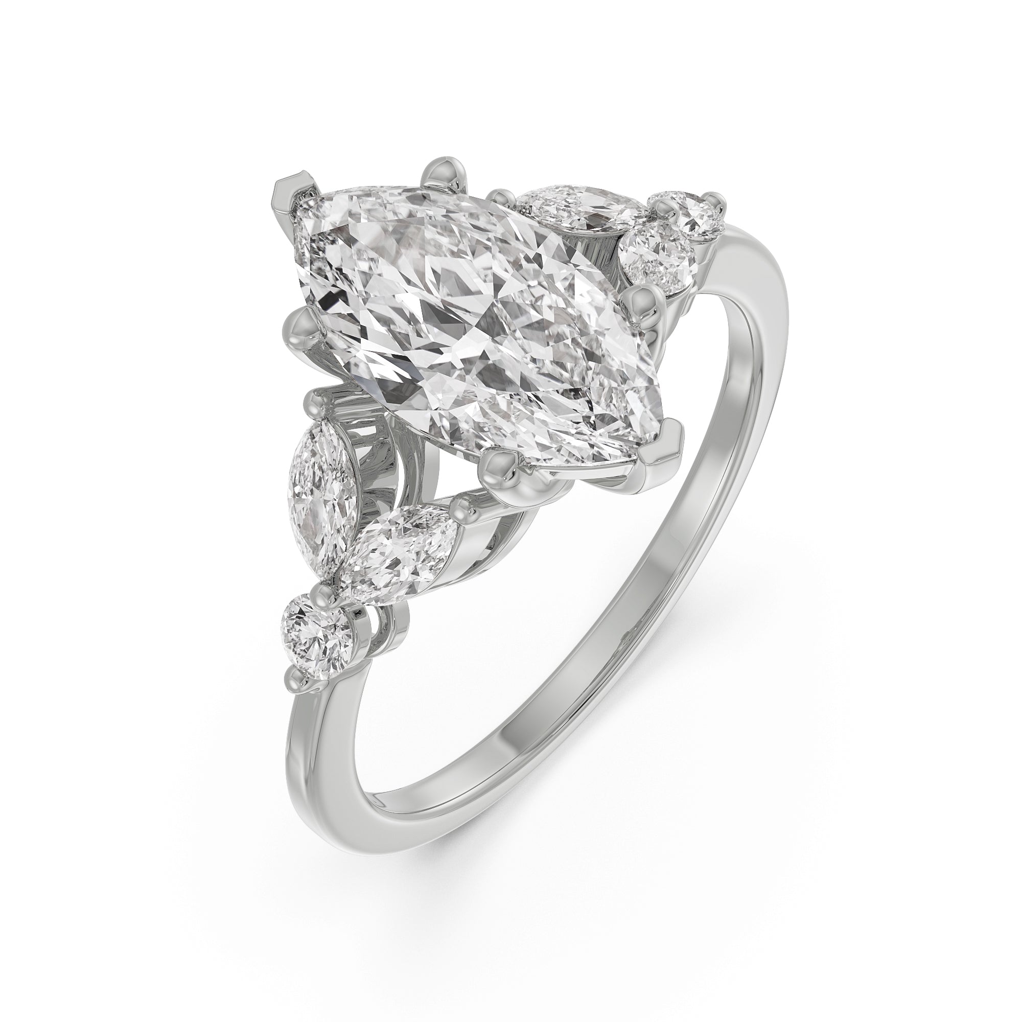 Majestic Marquise Diamond Ring Top view