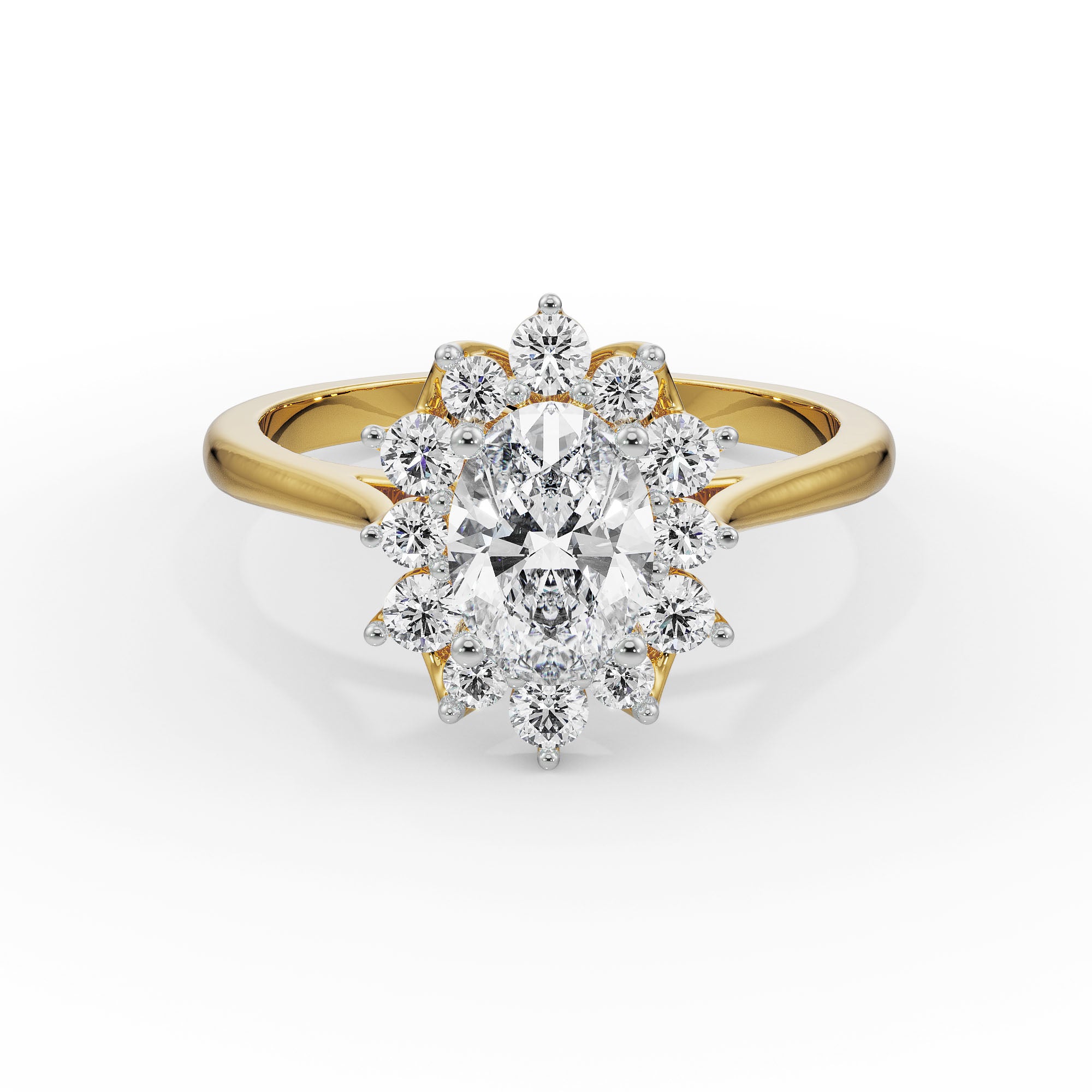 Royal Oval Cut Diamond Ring Front View