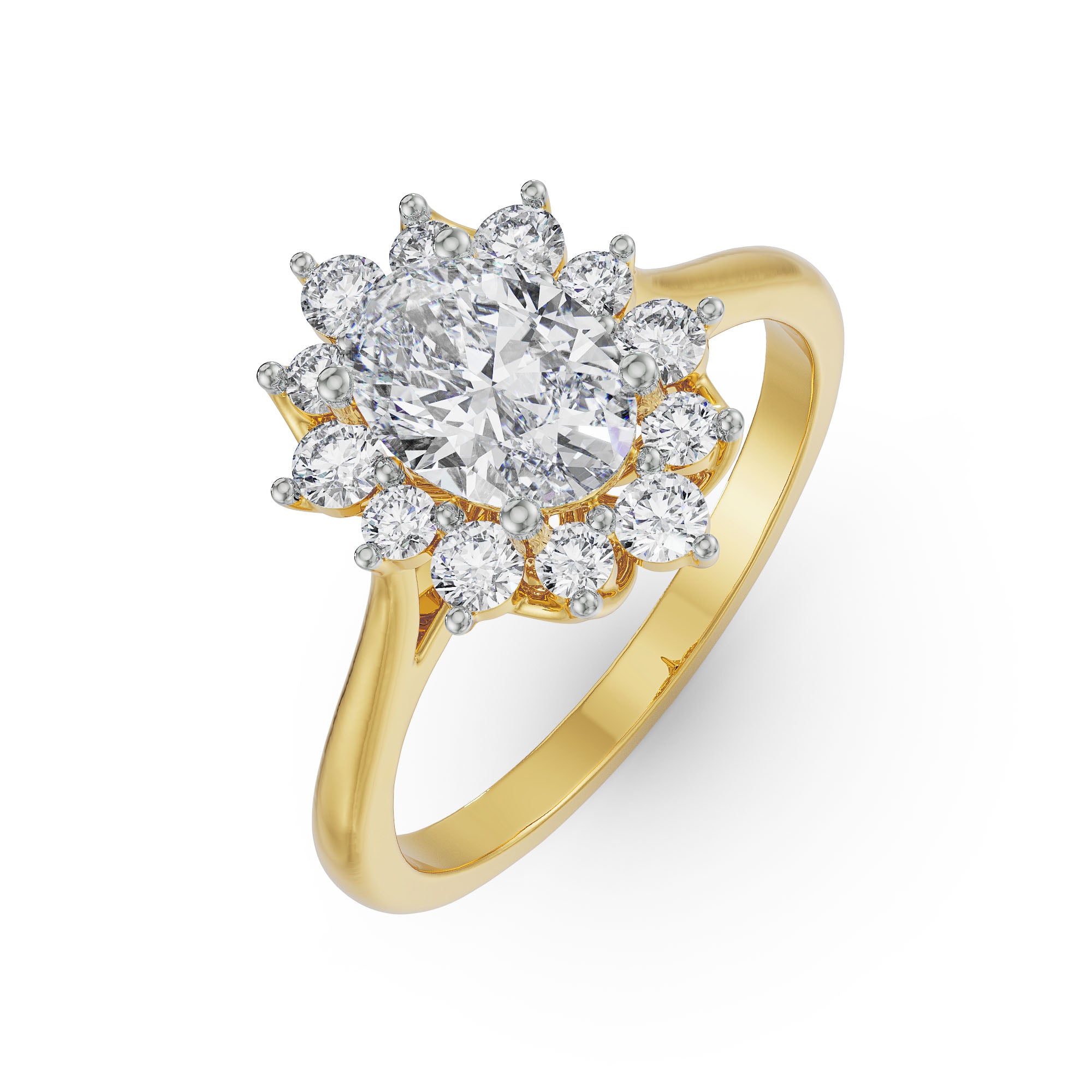 Royal Oval Cut Diamond Ring Top view