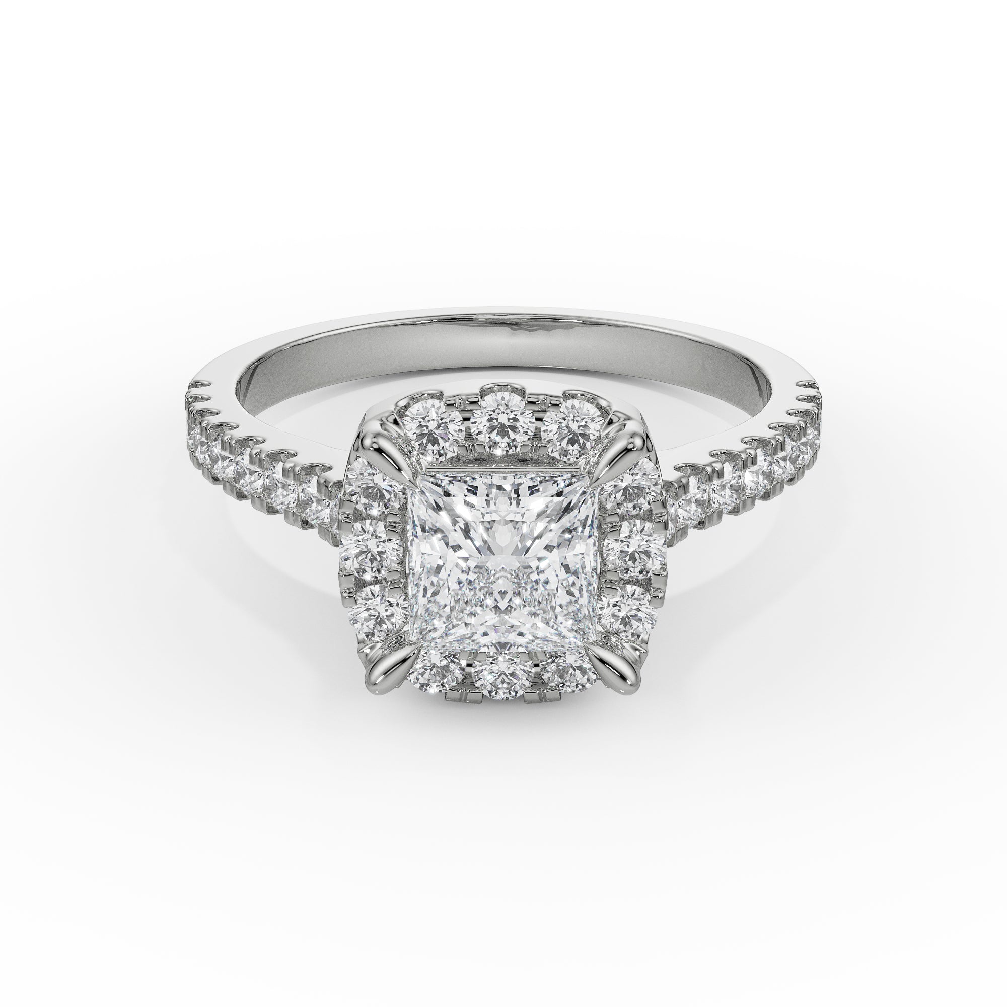 Buy Princess Cut Lab Grown Diamond Bridal Ring Online Shop Lab