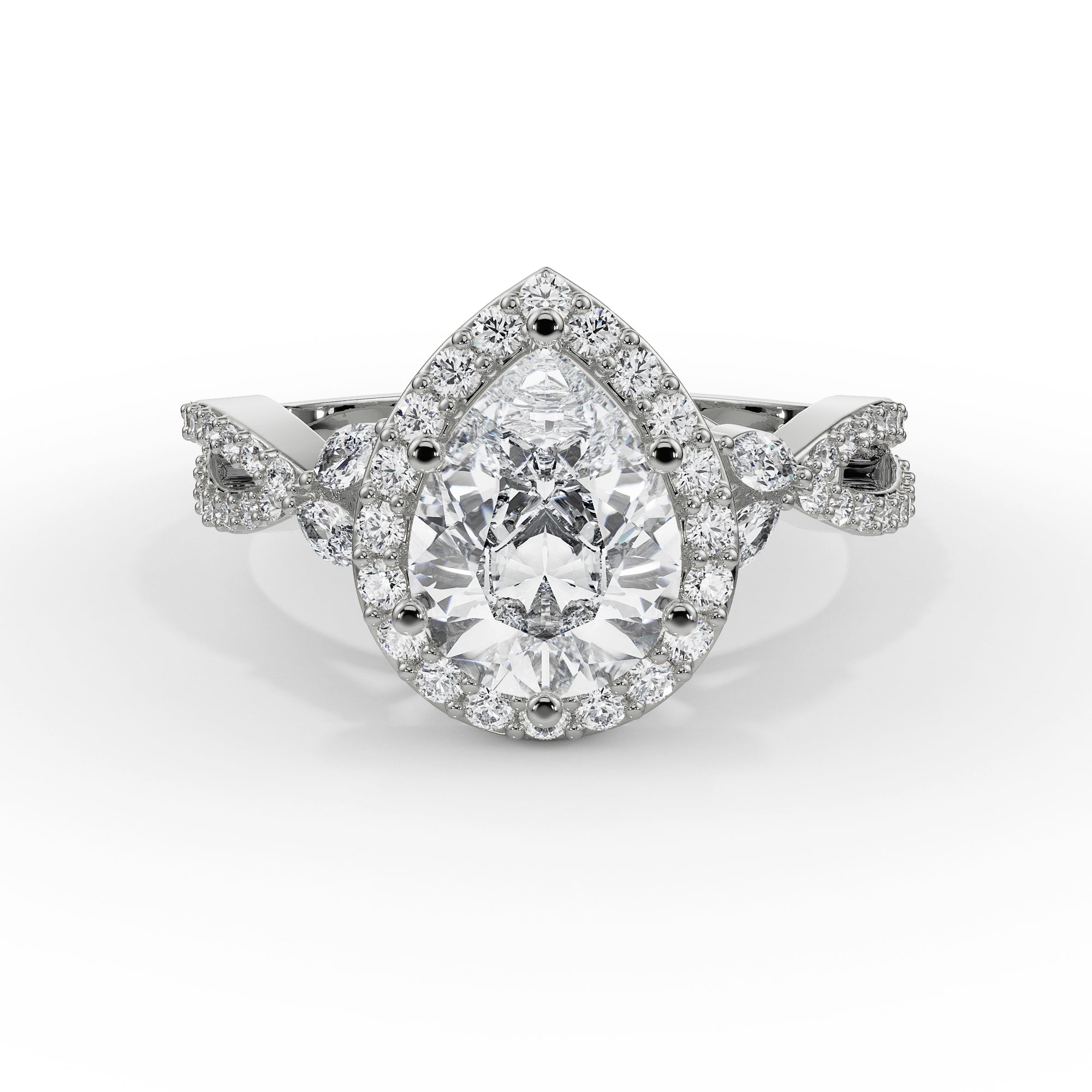 Yasmine Marquise Engagement Ring Front View