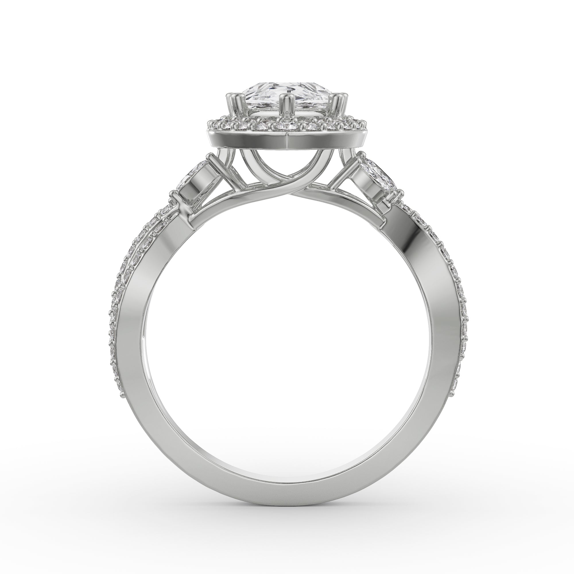 Yasmine Marquise Engagement Ring Back View