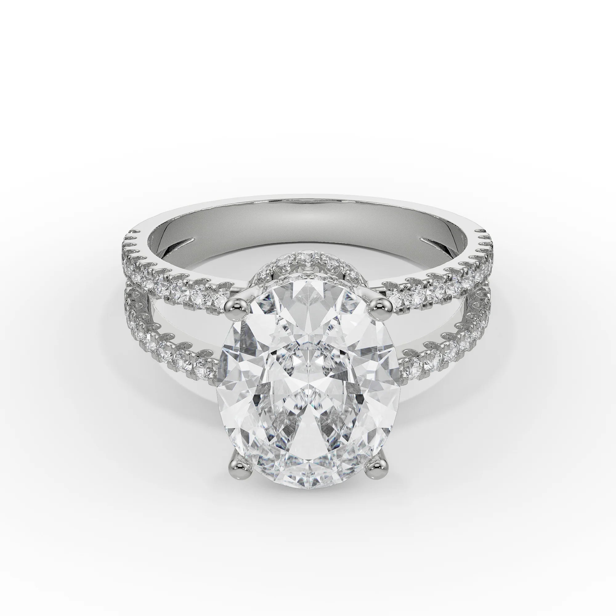 Mishka Diamond Ring Front View in 9KT