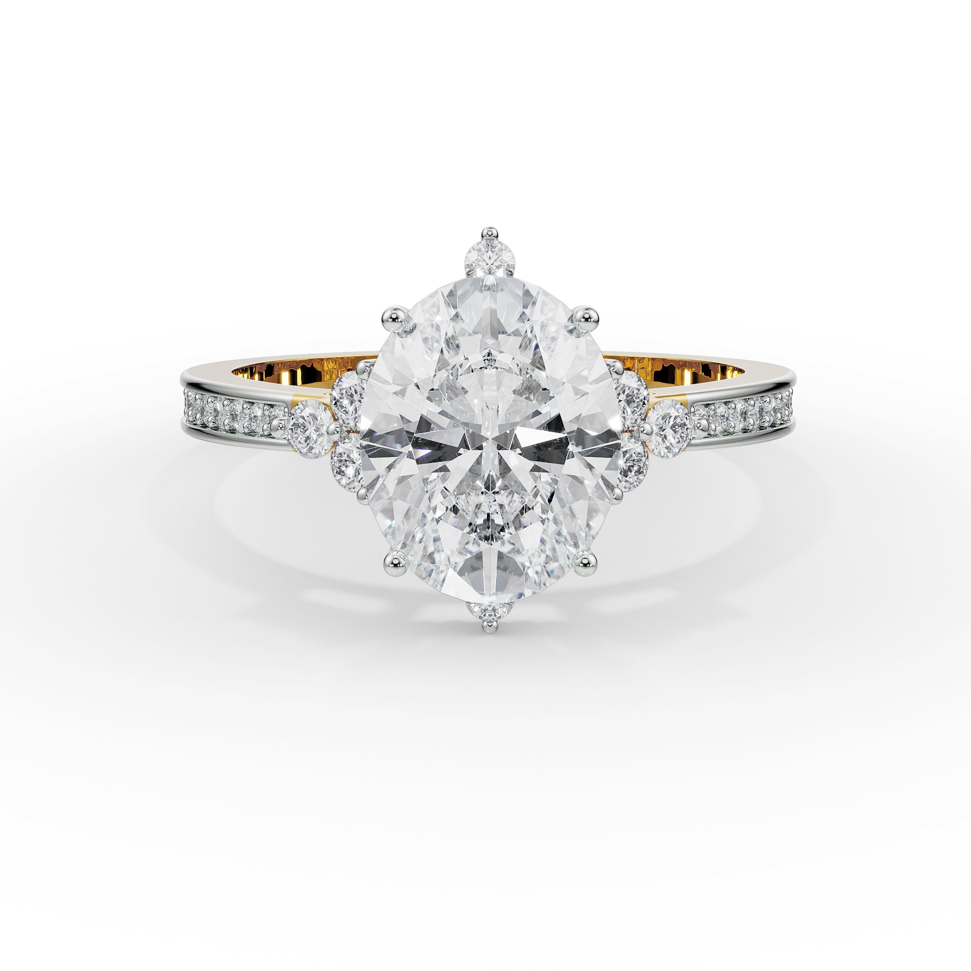 Vintage Vez Diamond Ring Front View