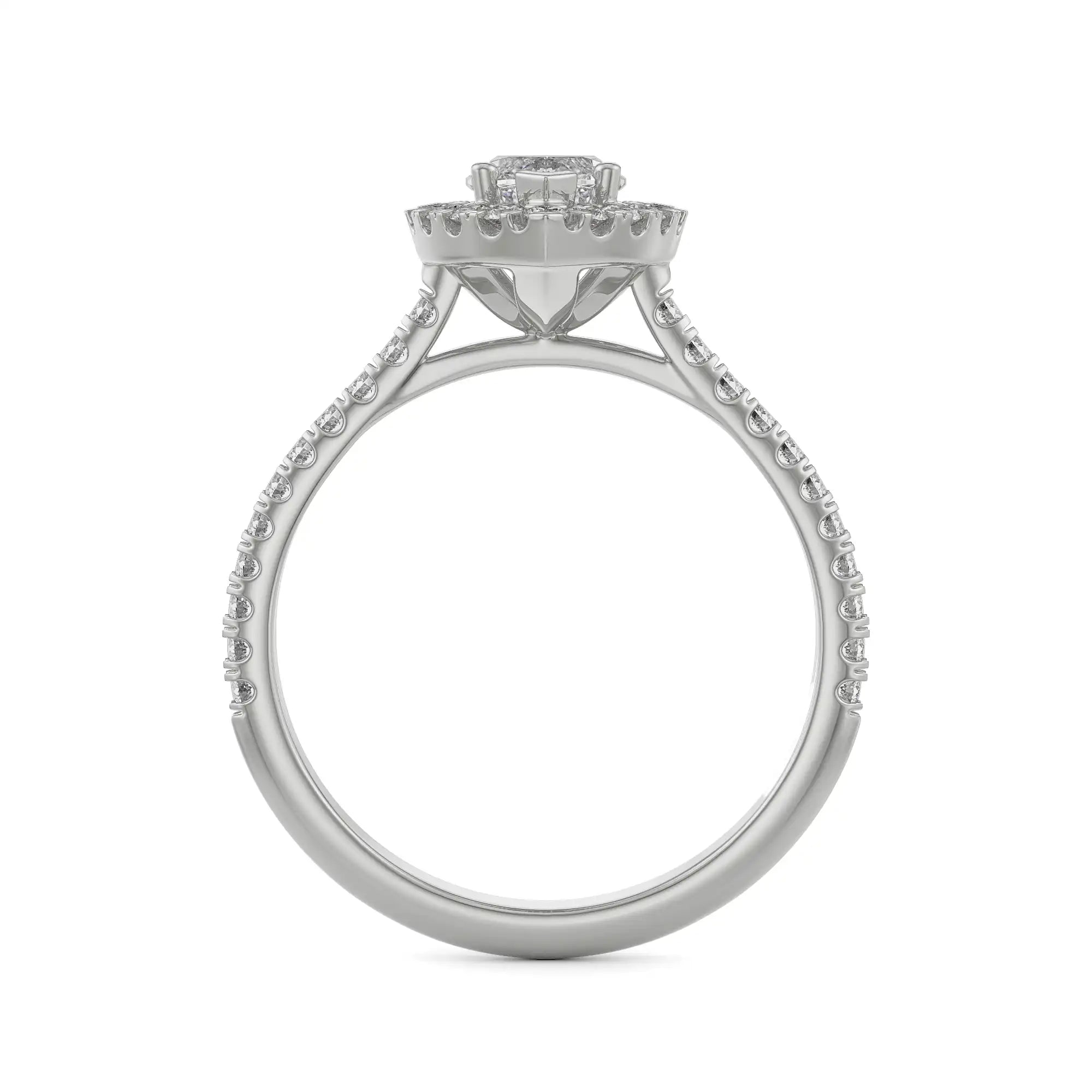 Vine Engagement Ring Back View