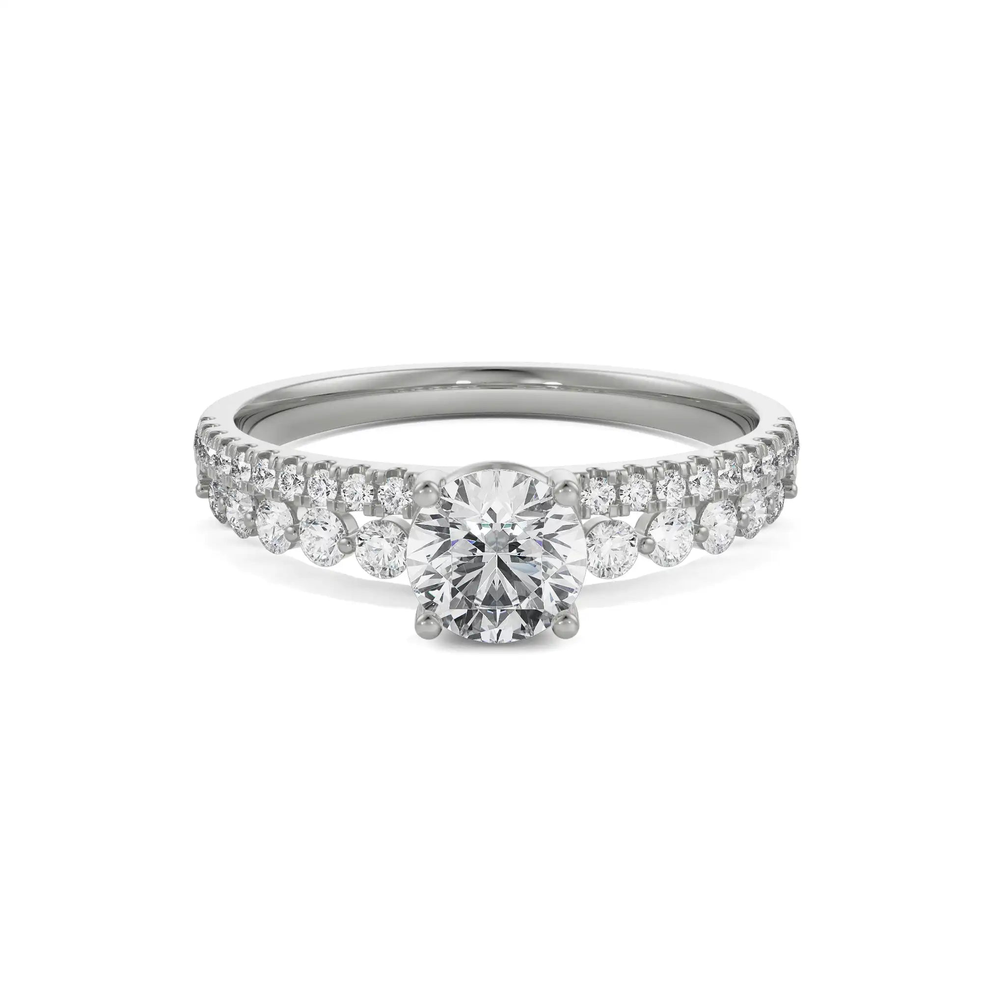 Radiant Ashley Diamond Ring Front View