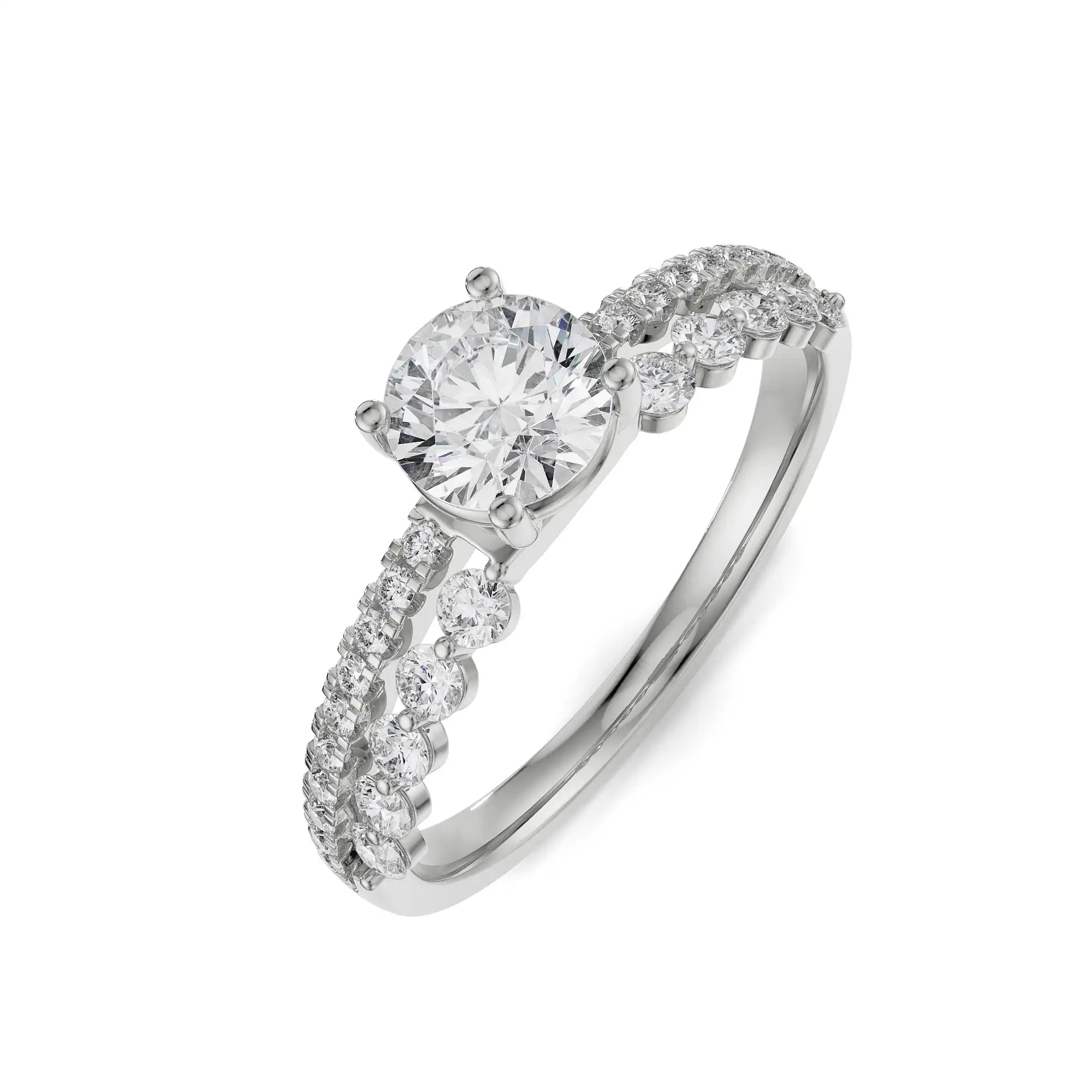 Radiant Ashley Diamond Ring Top view