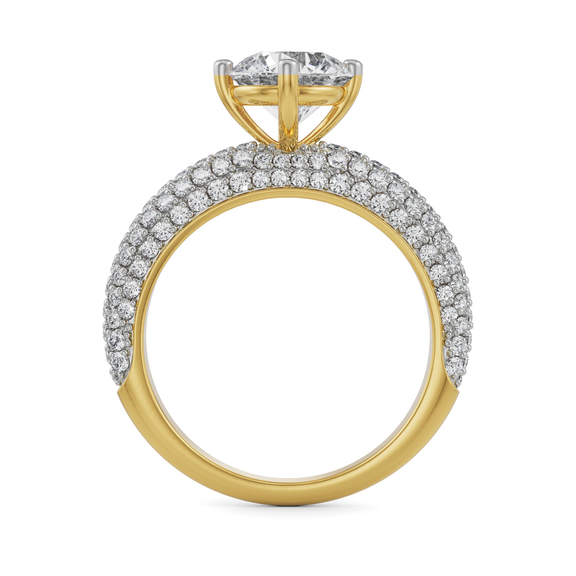 Drizzle Diamond Band Back View